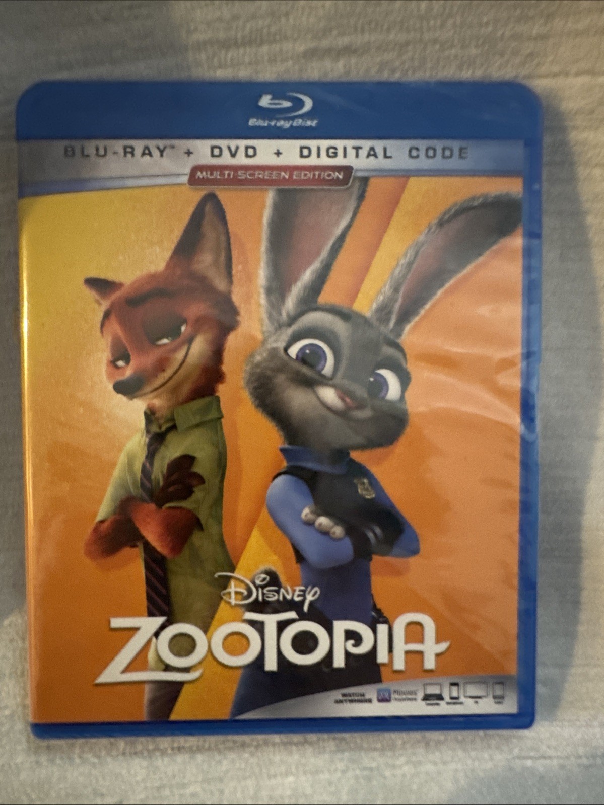 Disney Zootopia (Blu-ray + DVD + Digital, 2016) New Sealed