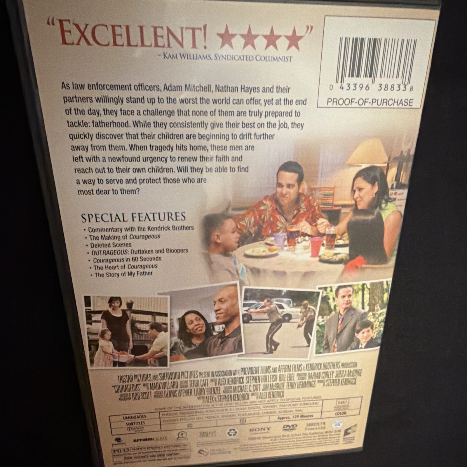 Sony Pictures Home Entertainment Courageous DVD PG-13 Drama 129m Commentary