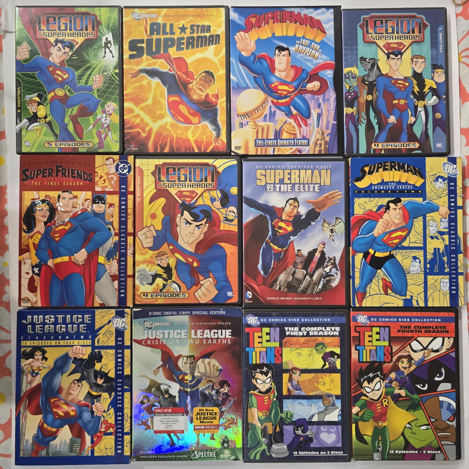 Lot 20 DC Animated DVD Lot Superman Justice League Teen Titans Complete Seasons