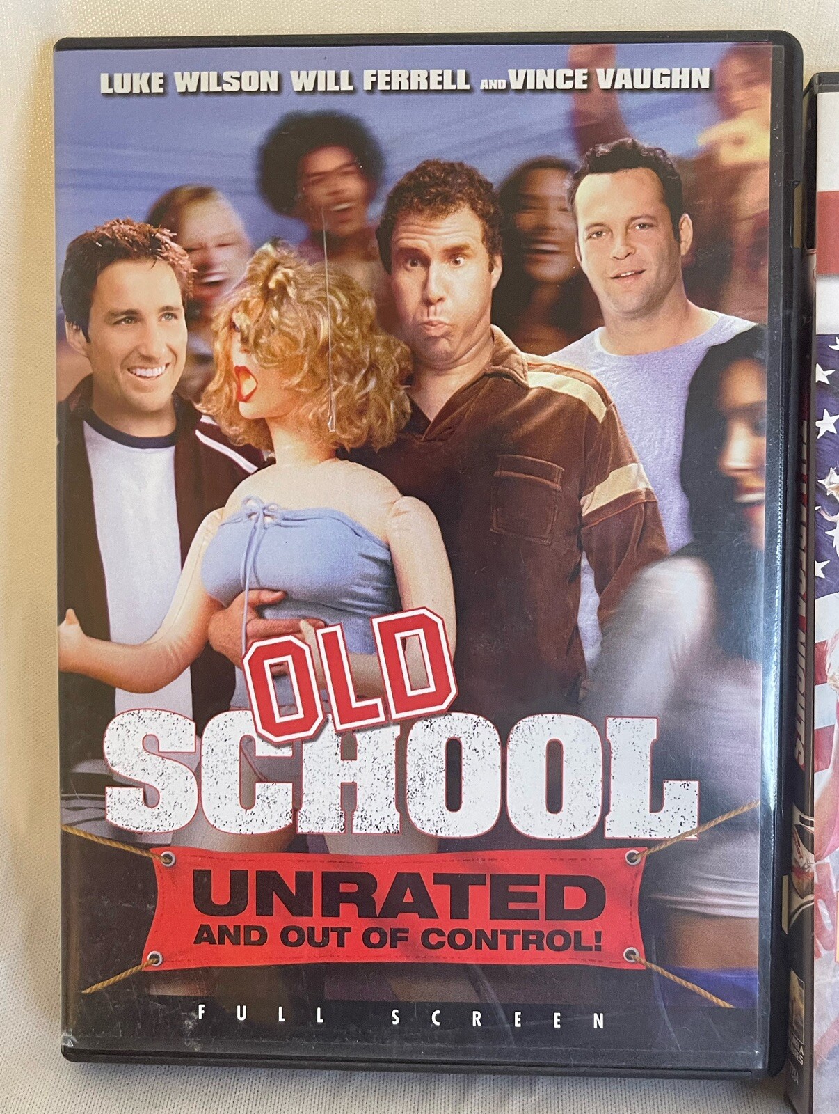 4 DVD’s Old School, Talladega Nights, The Sand Lot, Team America World Police