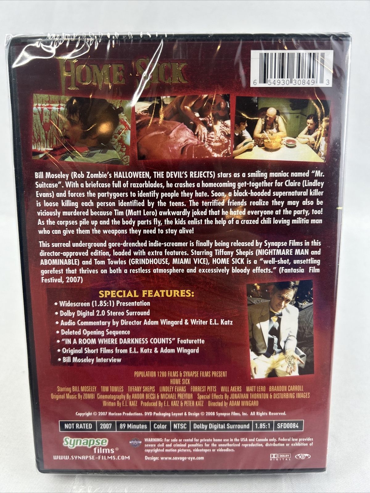HOME SICK (DVD, 2007) Special Edition – Synapse Films Horror – NIB NEW SEALED