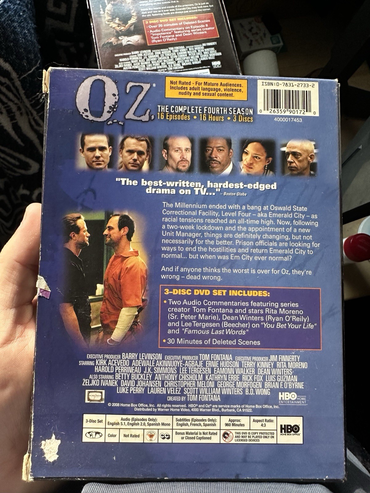 Oz HBO Complete Series Seasons 1-6 DVD Box Set Deleted Scenes, Commentary