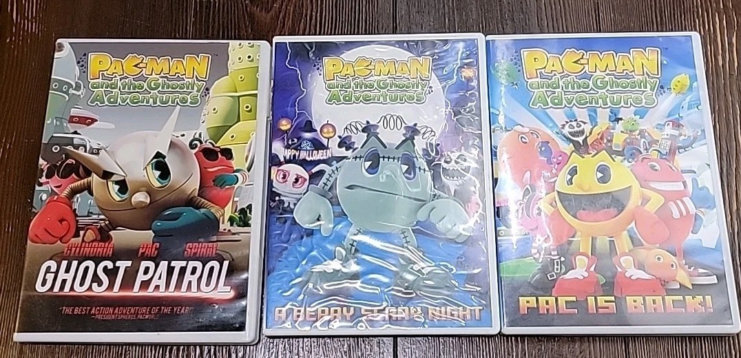 3 Lot Pac-Man The Ghostly Adventures Berry Scary Night Pac Is Back Ghost Patrol