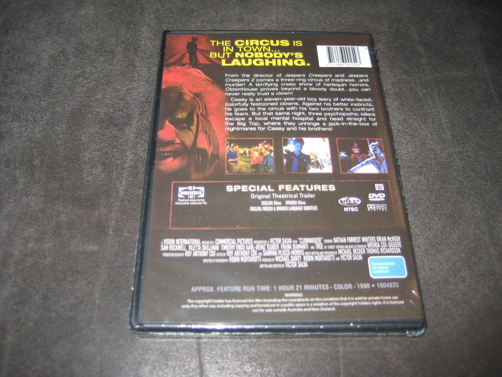 CLOWNHOUSE (DVD 1989 – 2003) BRAND NEW – WIDESCREEN – NOT RATED – HORROR
