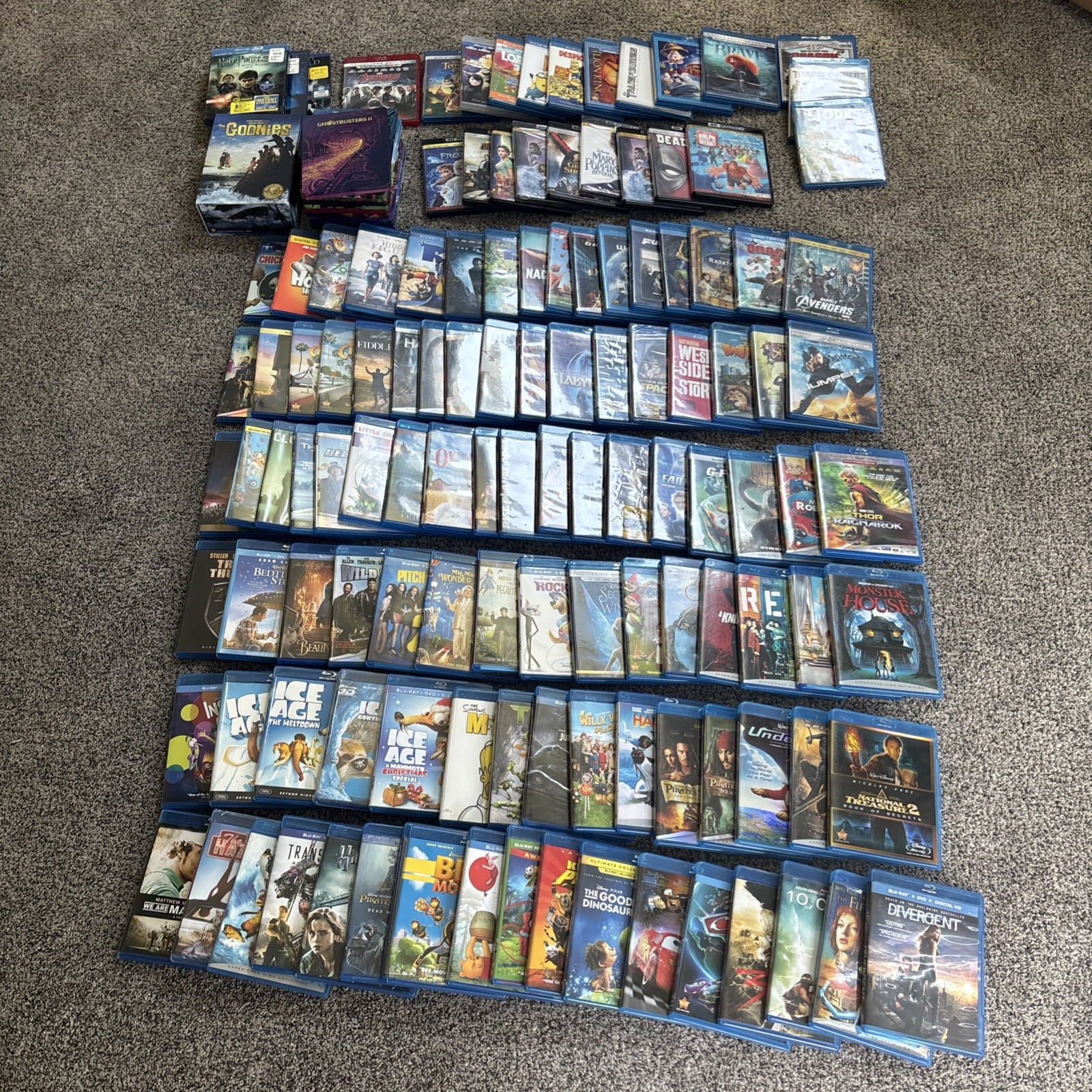 Lot of 130 Assorted Movies Blu-ray Action Comedy special edition, 3D, multi disc