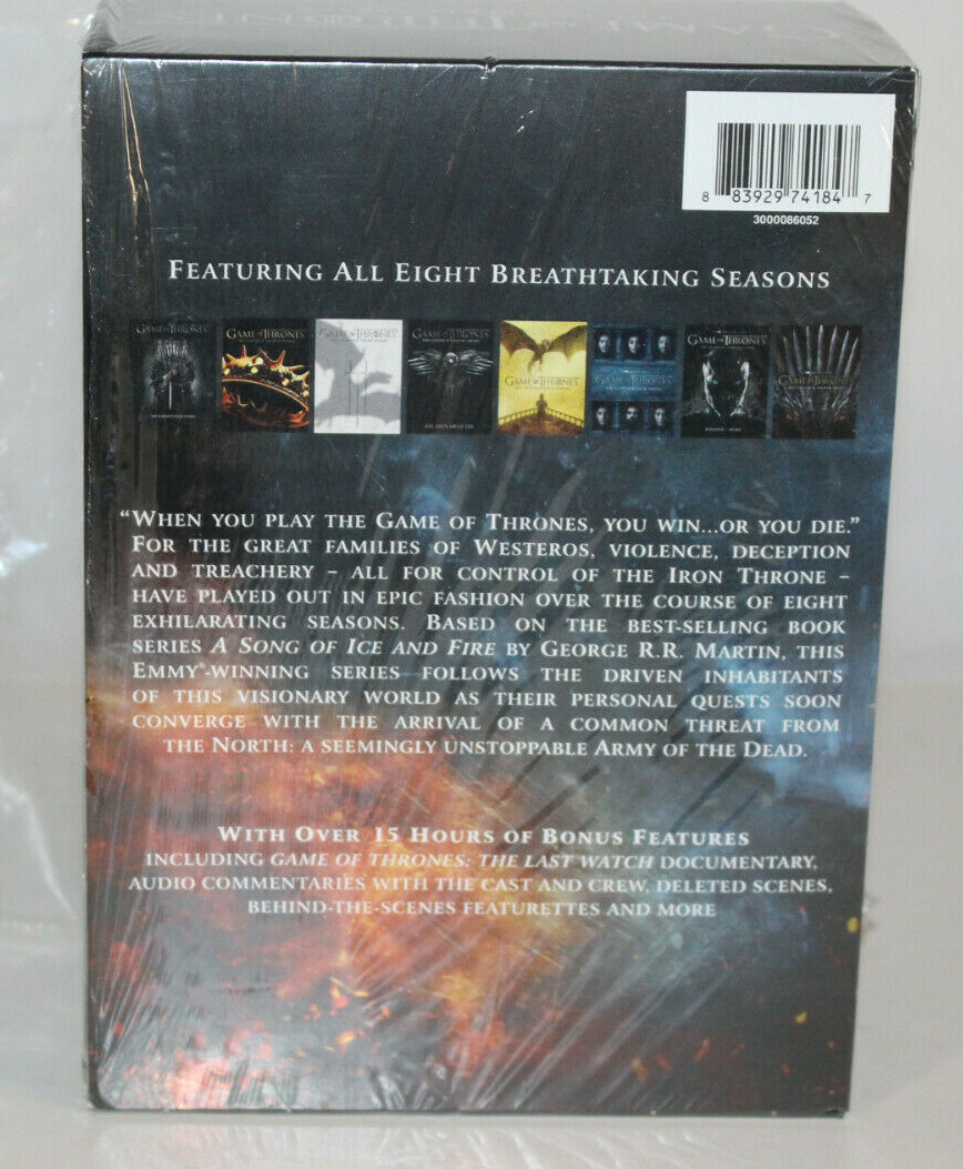 Game of Thrones Complete Series Seasons 1-8 (DVD 38-Disc Box Set)
