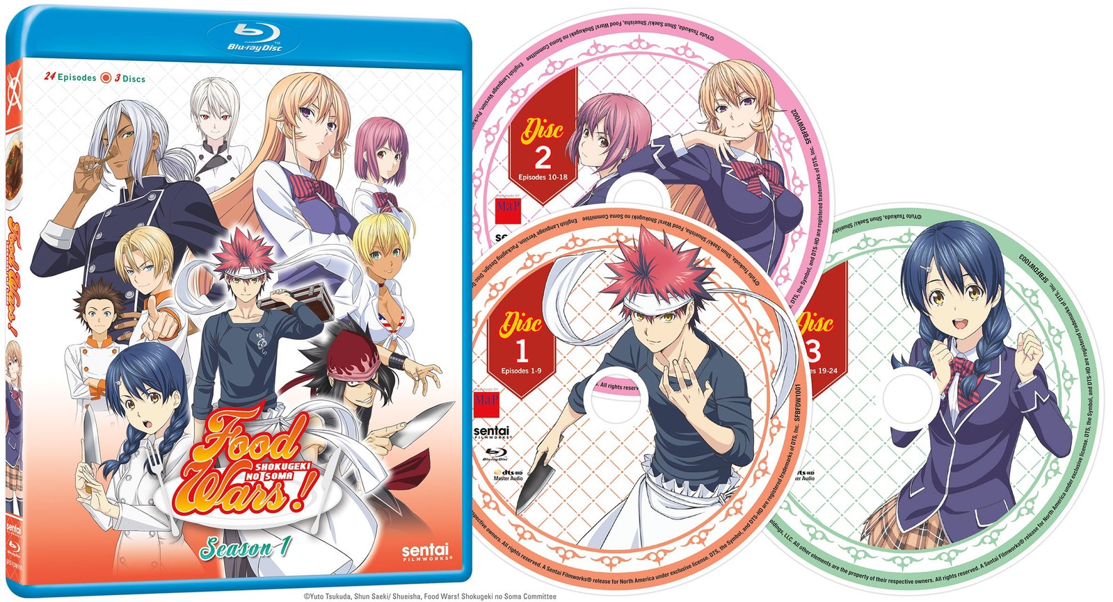 Food Wars Blu-ray Physical TV Series Soma Yukihira Cooking School Drama