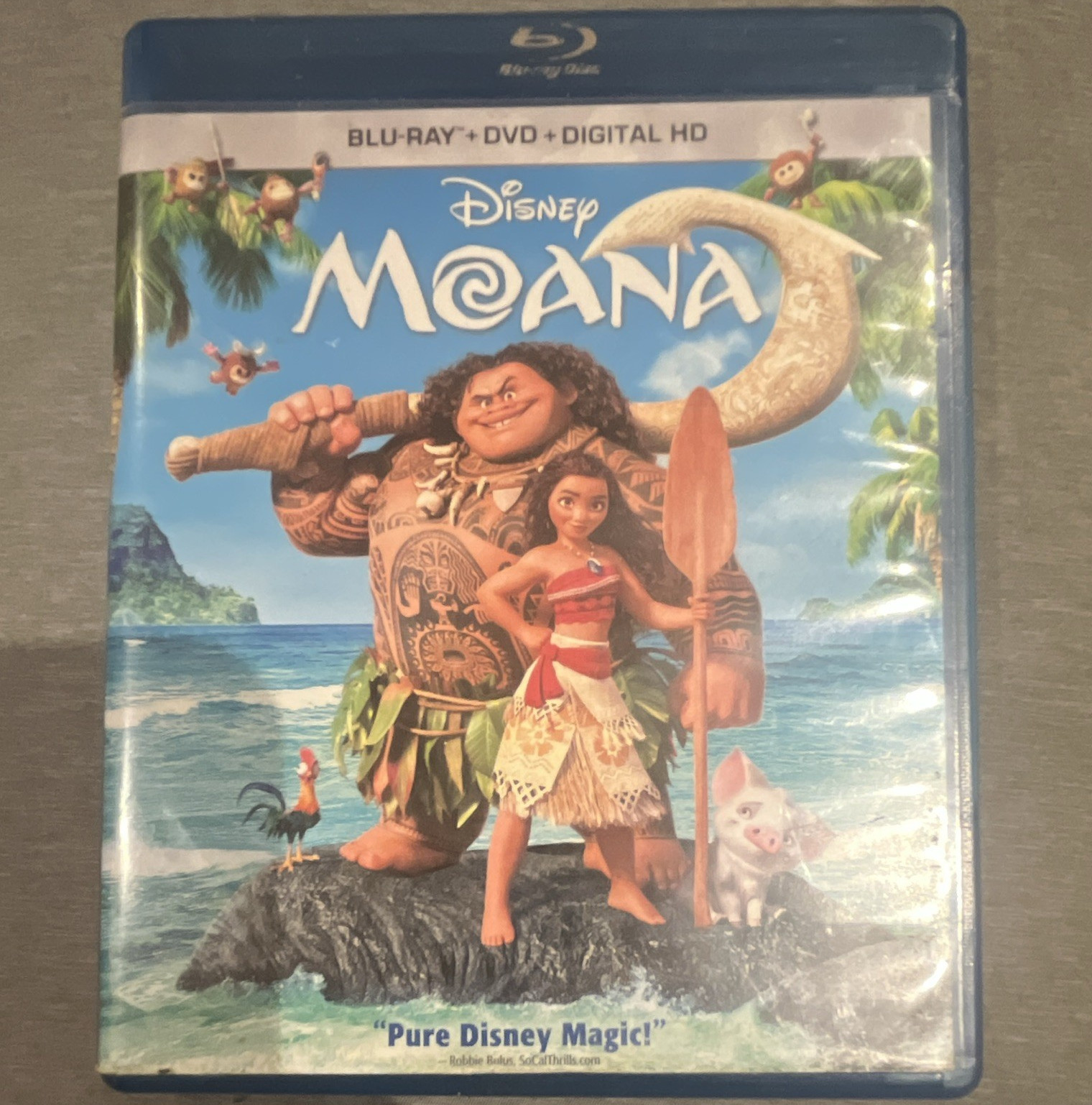 Disney Moana Blu-ray + DVD + Digital Copy PG 107 min NTSC 2017
