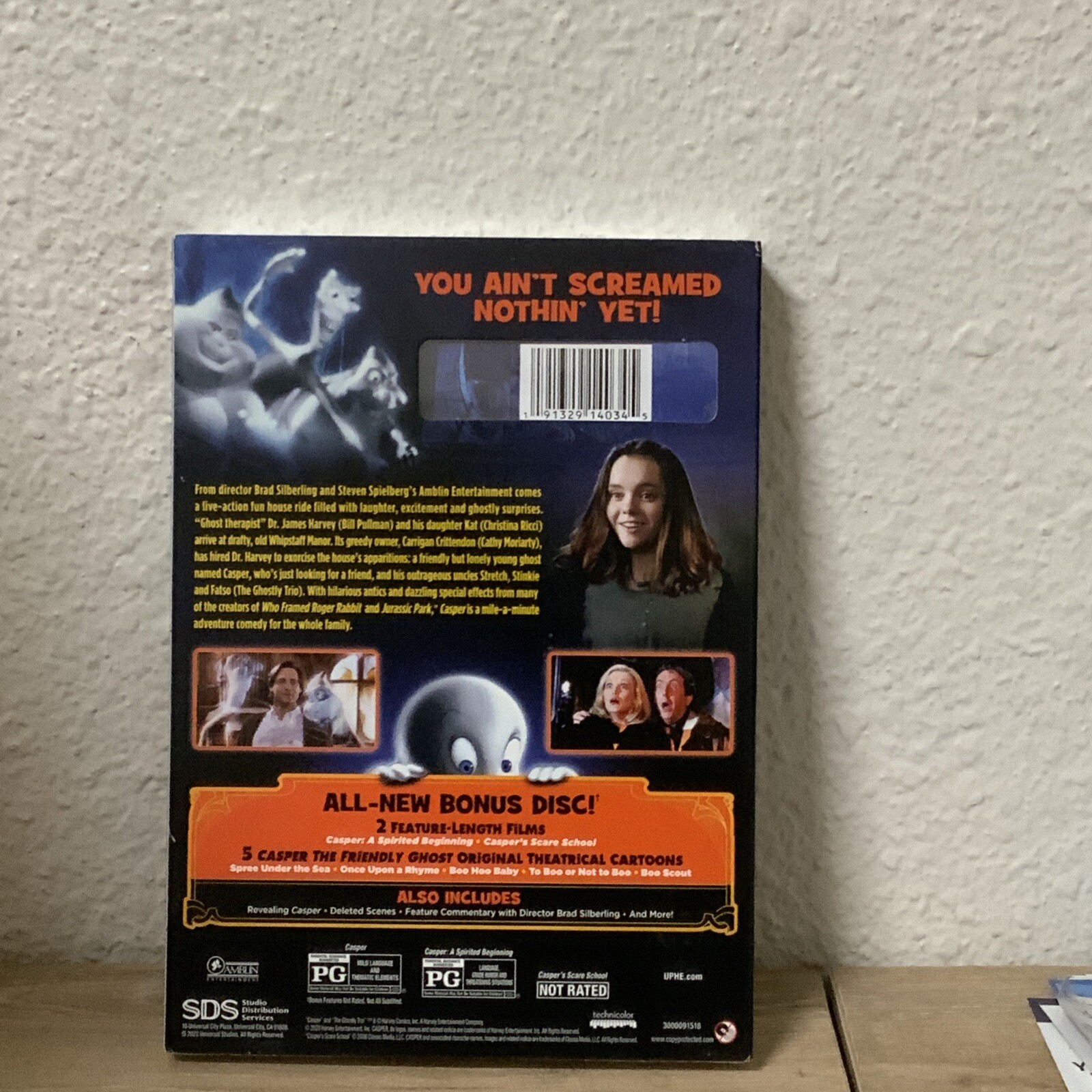 📀 Casper (25th Anniversary Edition) DVD W/Slipcover NEW *RIPPED PLASTIC*