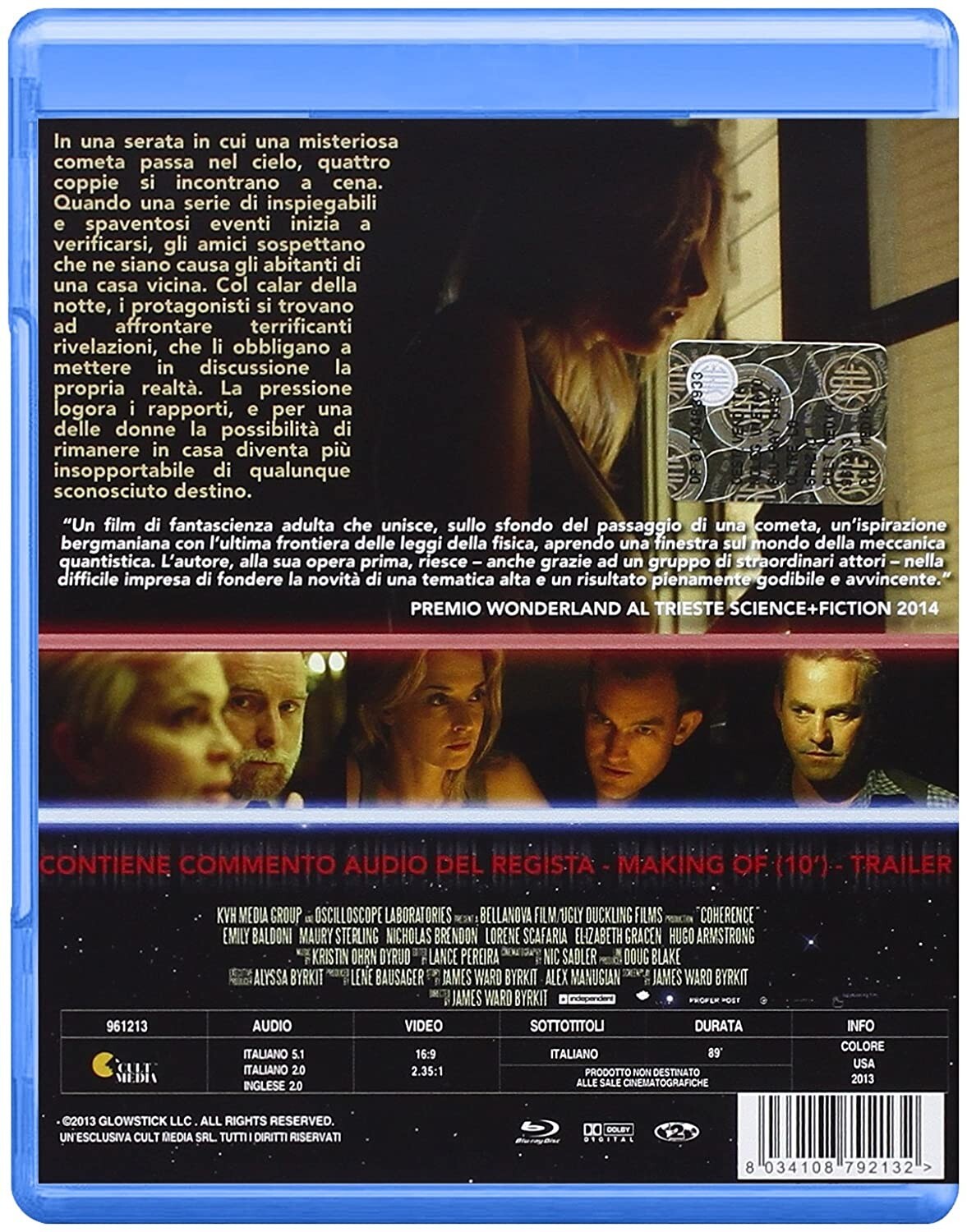 COHERENCE (2013) Blu-Ray BRAND NEW (Italian Package has English Audio)