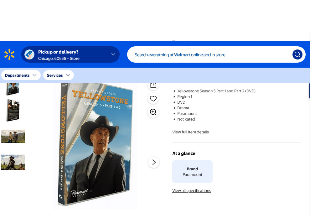 Yellowstone: The Complete Season 5 Five Part 1&2 (DVD, 6-Disc Box Set)