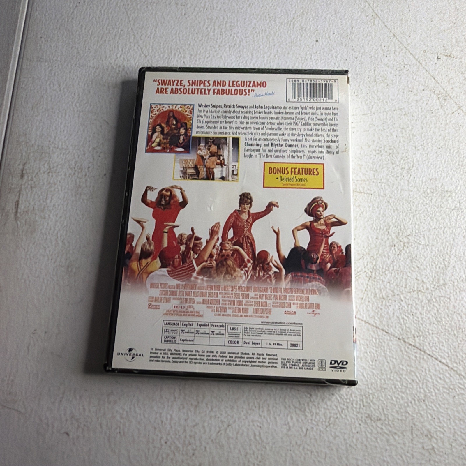 To Wong Foo, Thanks for Everything! Julie Newmar DVD Wesley Snipes NEW READ