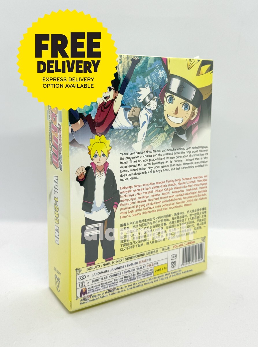 DVD Anime Boruto: Naruto Next Generations Vol.1-293 English Dubbed Free Shipping