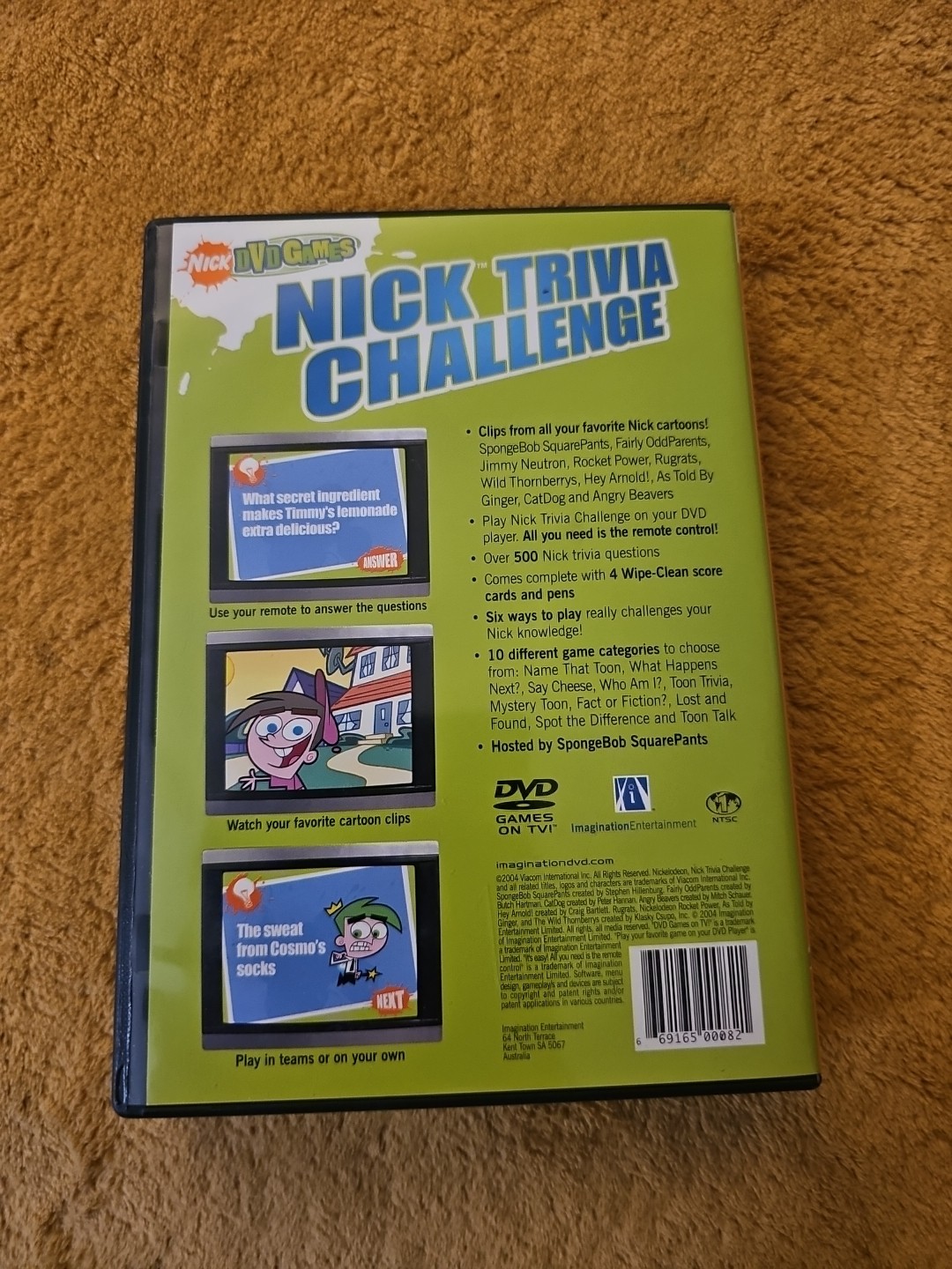 Nickelodeon Nick Trivia Challenge Nick DVD Games Ages 6+ 2004 Viacom Vintage