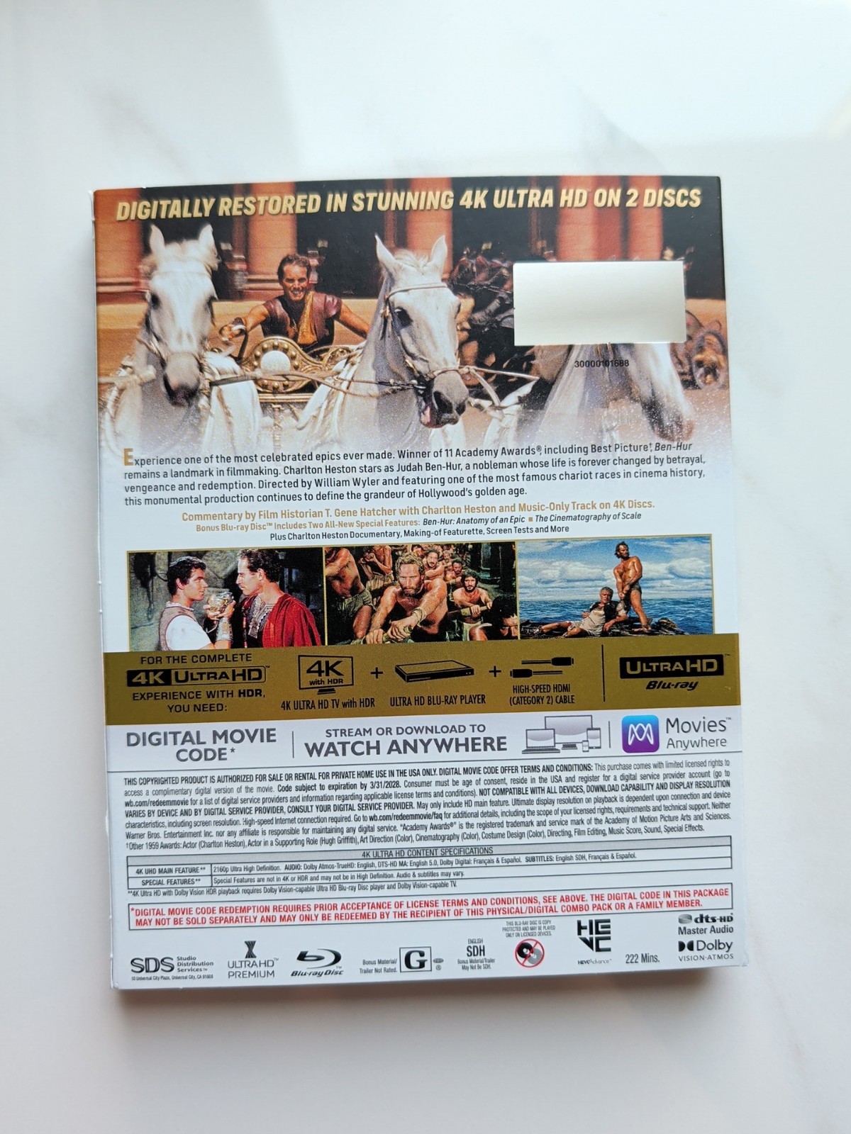 Ben-Hur (1959) 4K ***SLIPCOVER ONLY*** No Discs, No Case