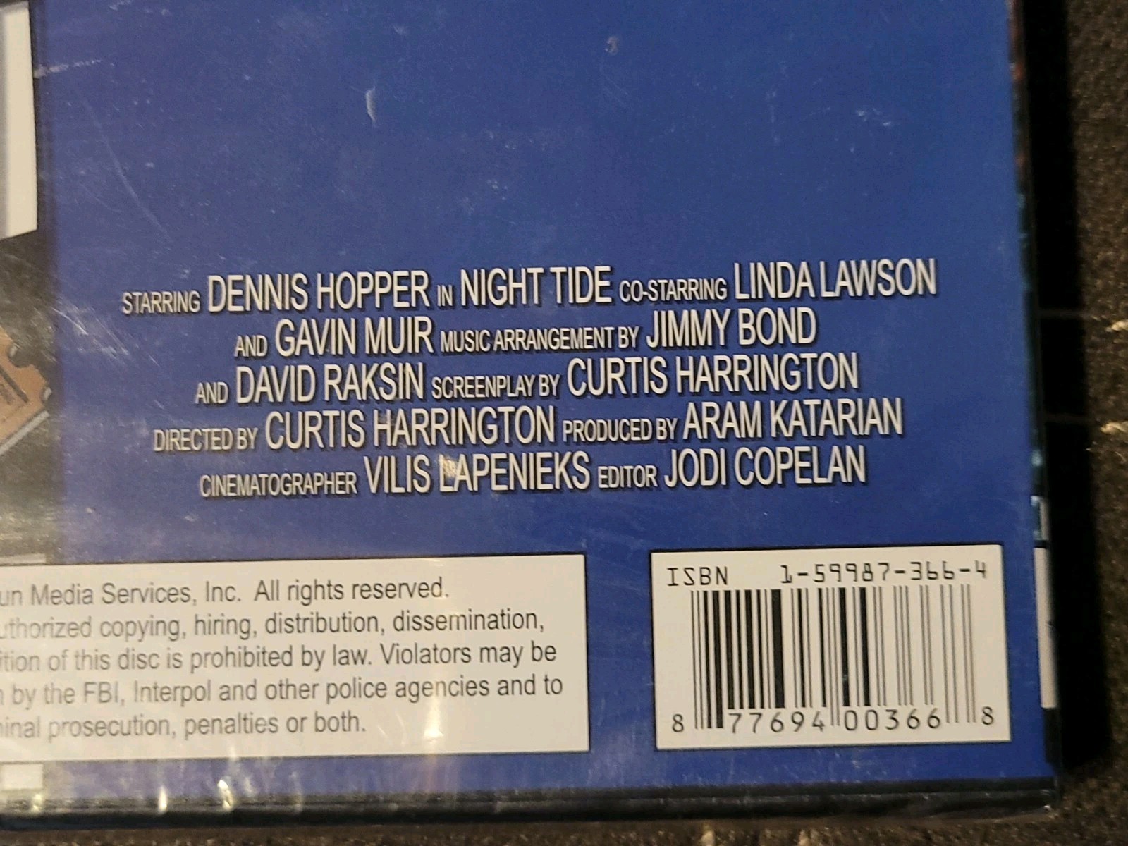 Night Tide (DVD, 2006) black & white Dennis Hopper