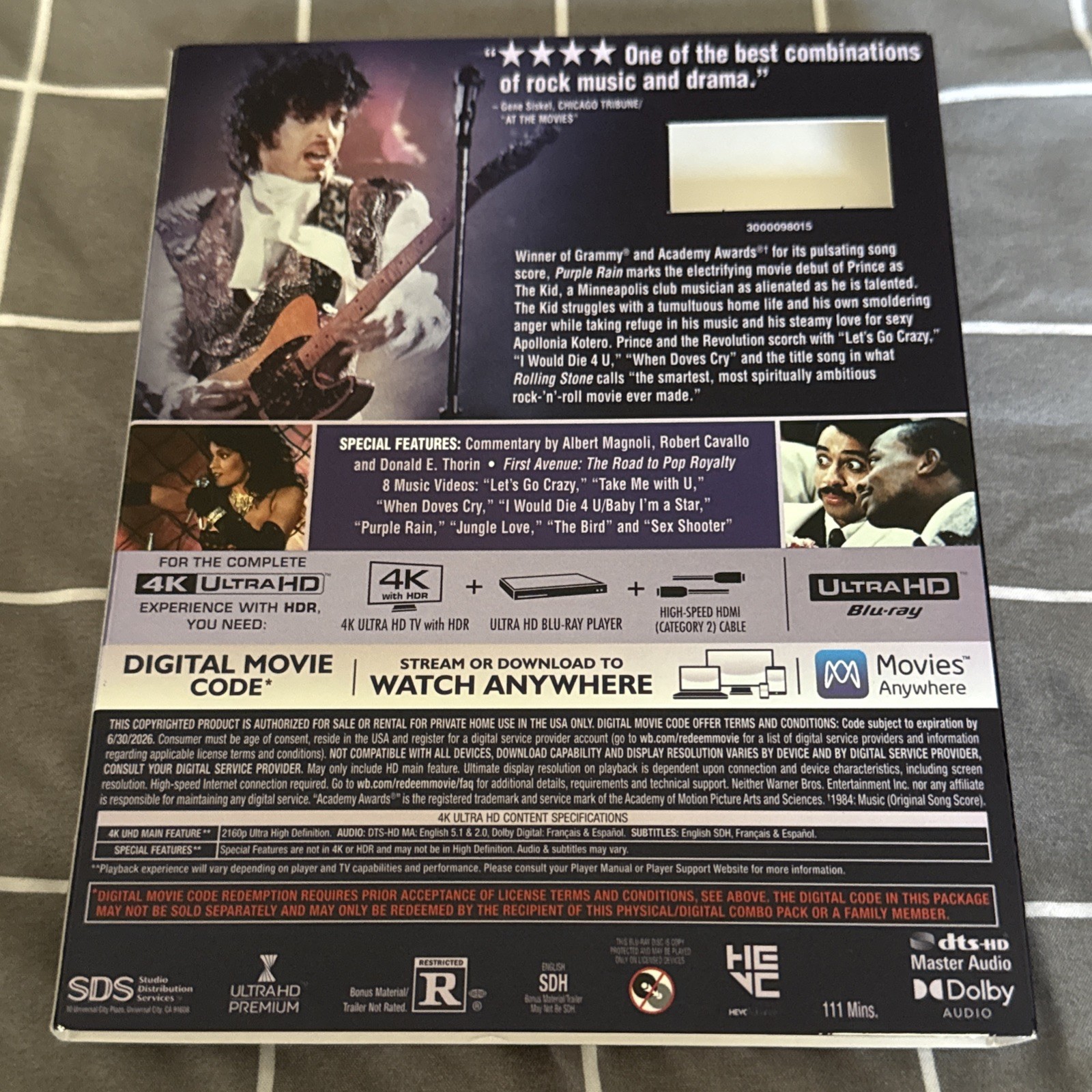 Purple Rain 4K UHD & Slipcover *READ* Prince Morris Day And The Time