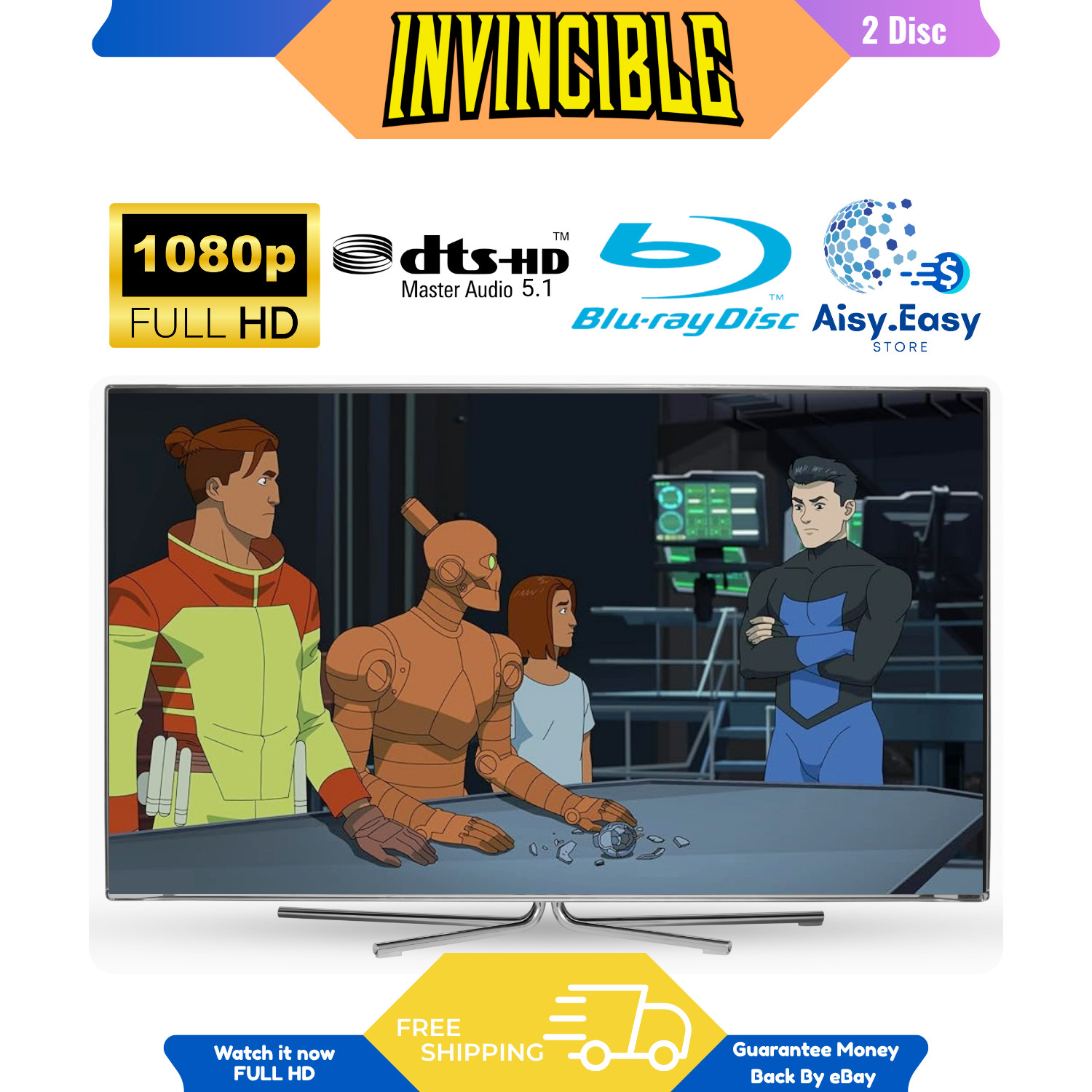 Invincible Complete Season 1-3 (2025) Animation 6-Discs Region Free Blu Ray