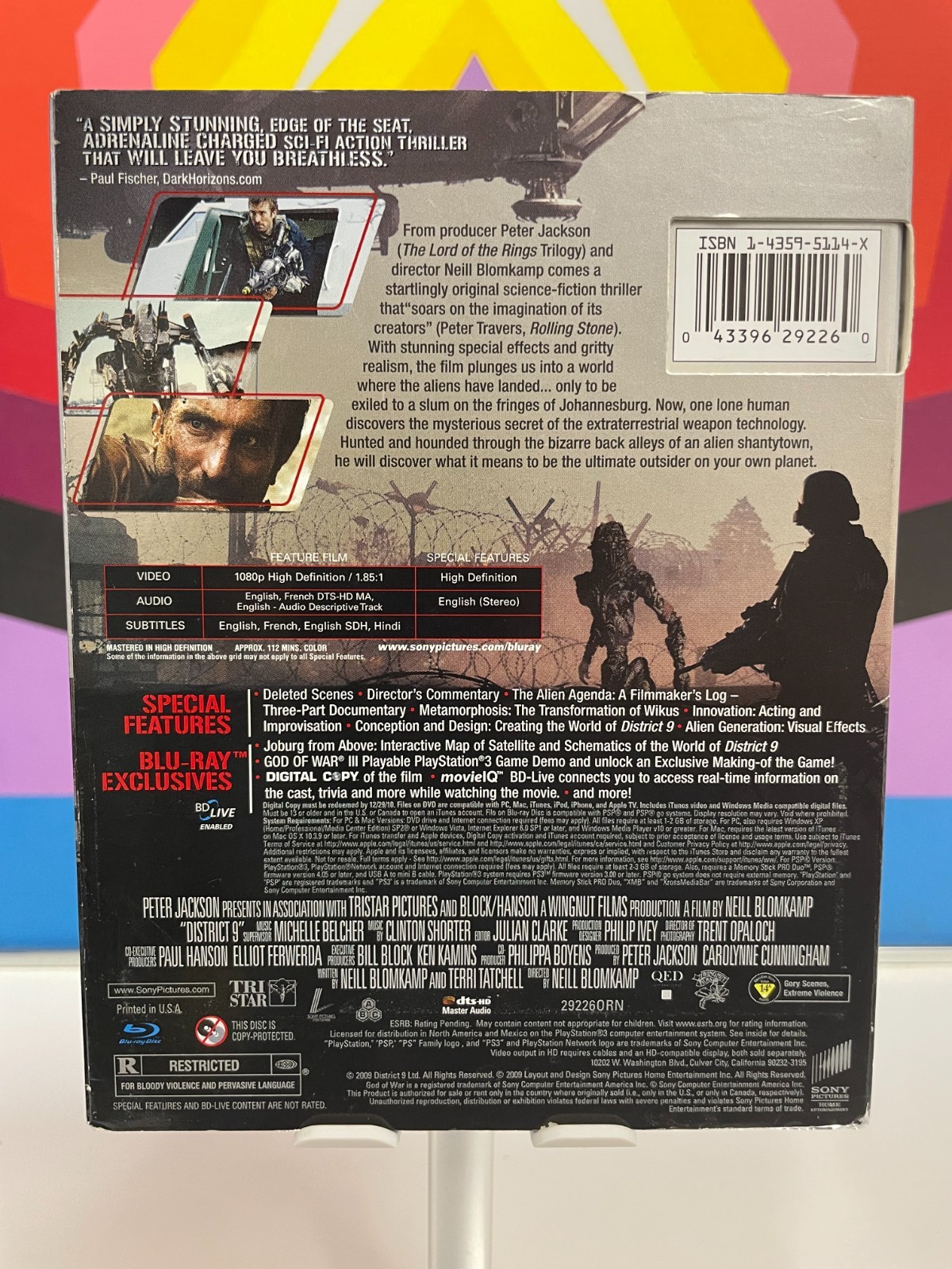District 9 (Blu-ray, 2009) w/slipcover