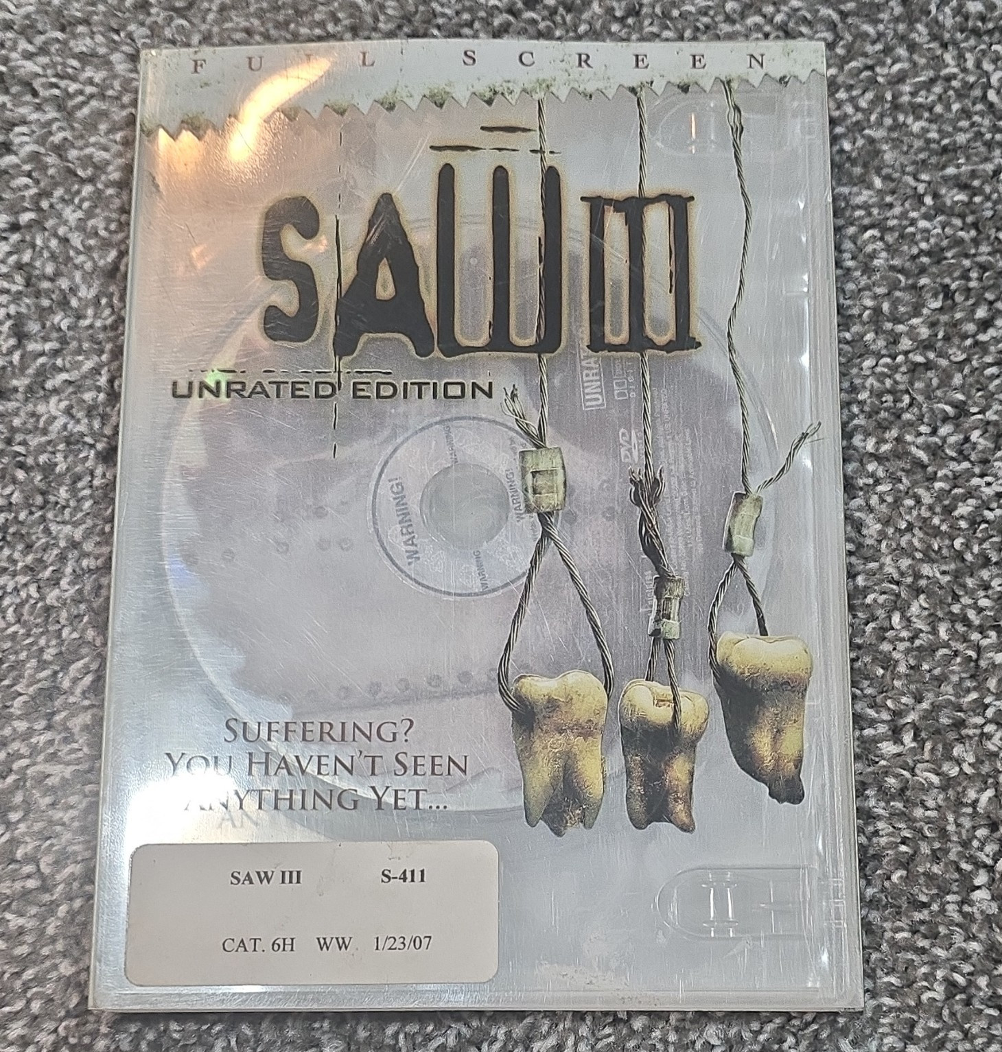 Lionsgate Saw III (2006) DVD Unrated Full Screen NR 113min Subtitles