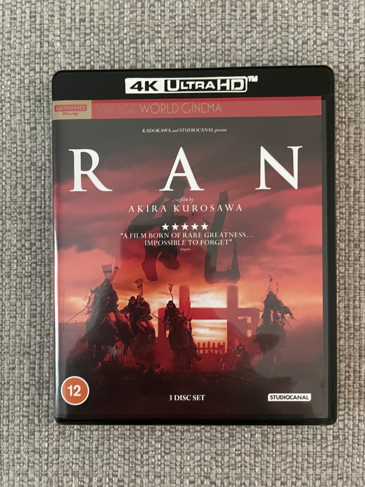 RAN (1985) 4K UHD Blu-Ray LIKE NEW (Only 4K disc is USA Compatible)