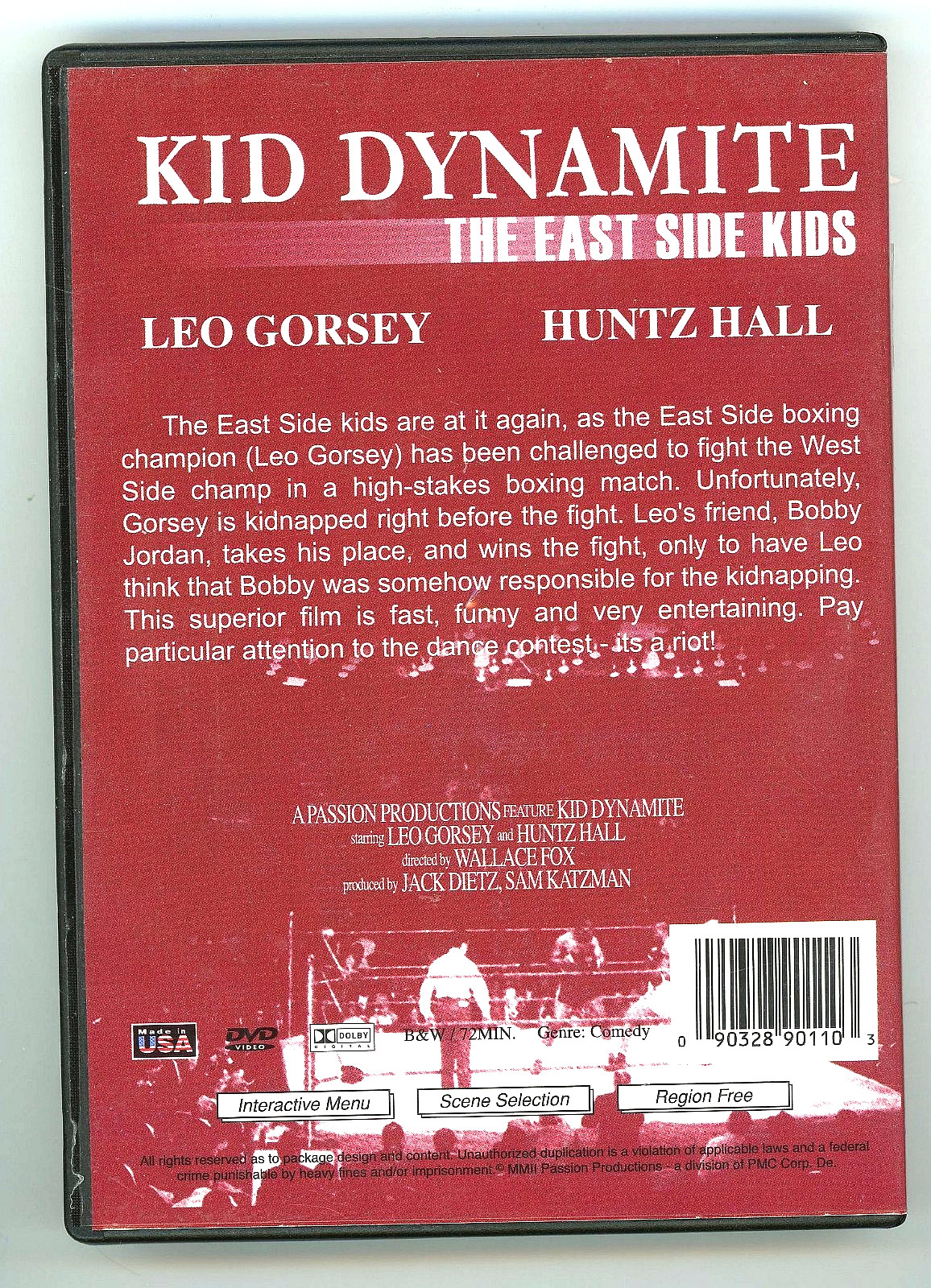 Comedy Drama Fast Funny Entertaining Kid Dynamite (DVD, 2003) B&W 72 min. Boxing