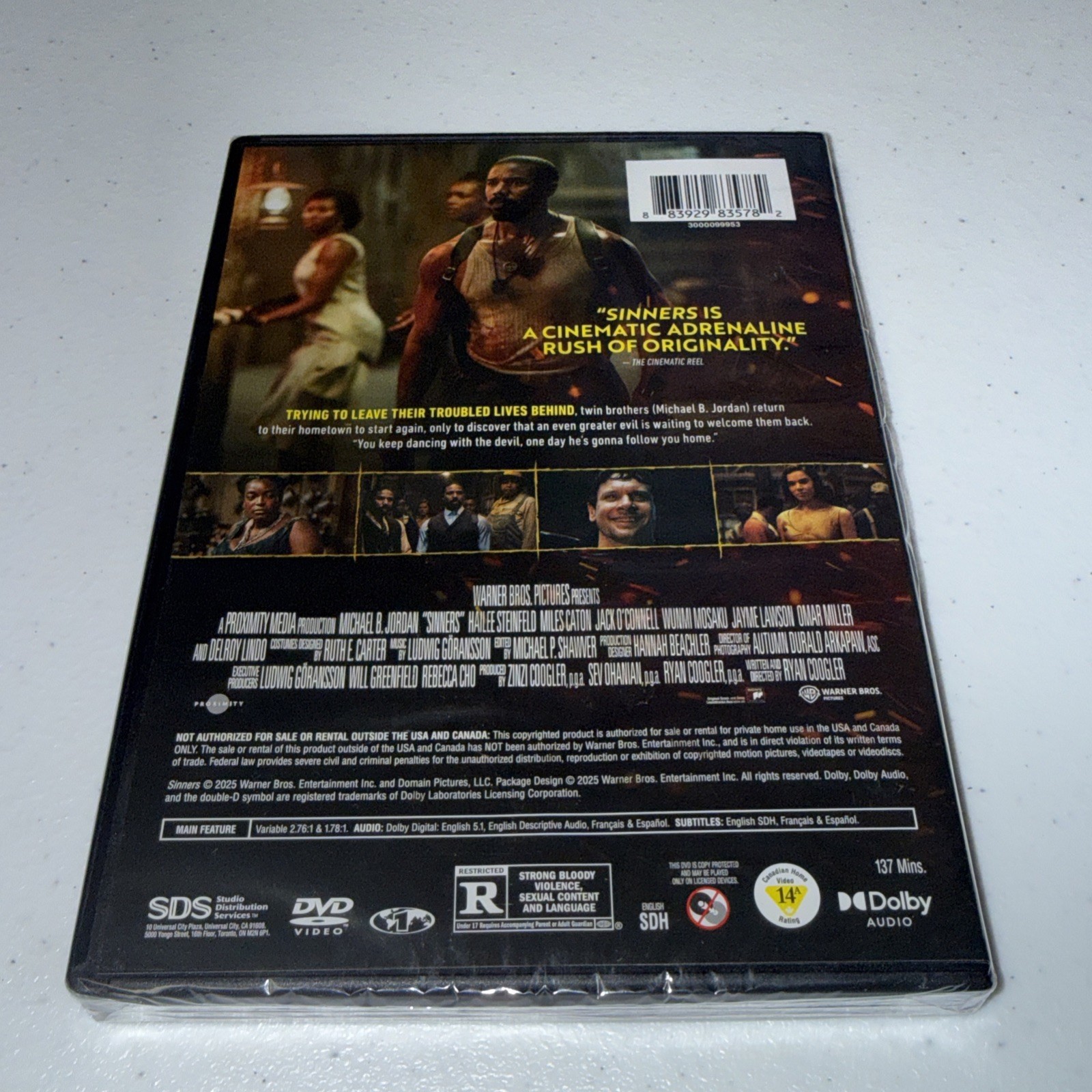 Sinners DVD NEW Michael B Jordan Brand New 2025