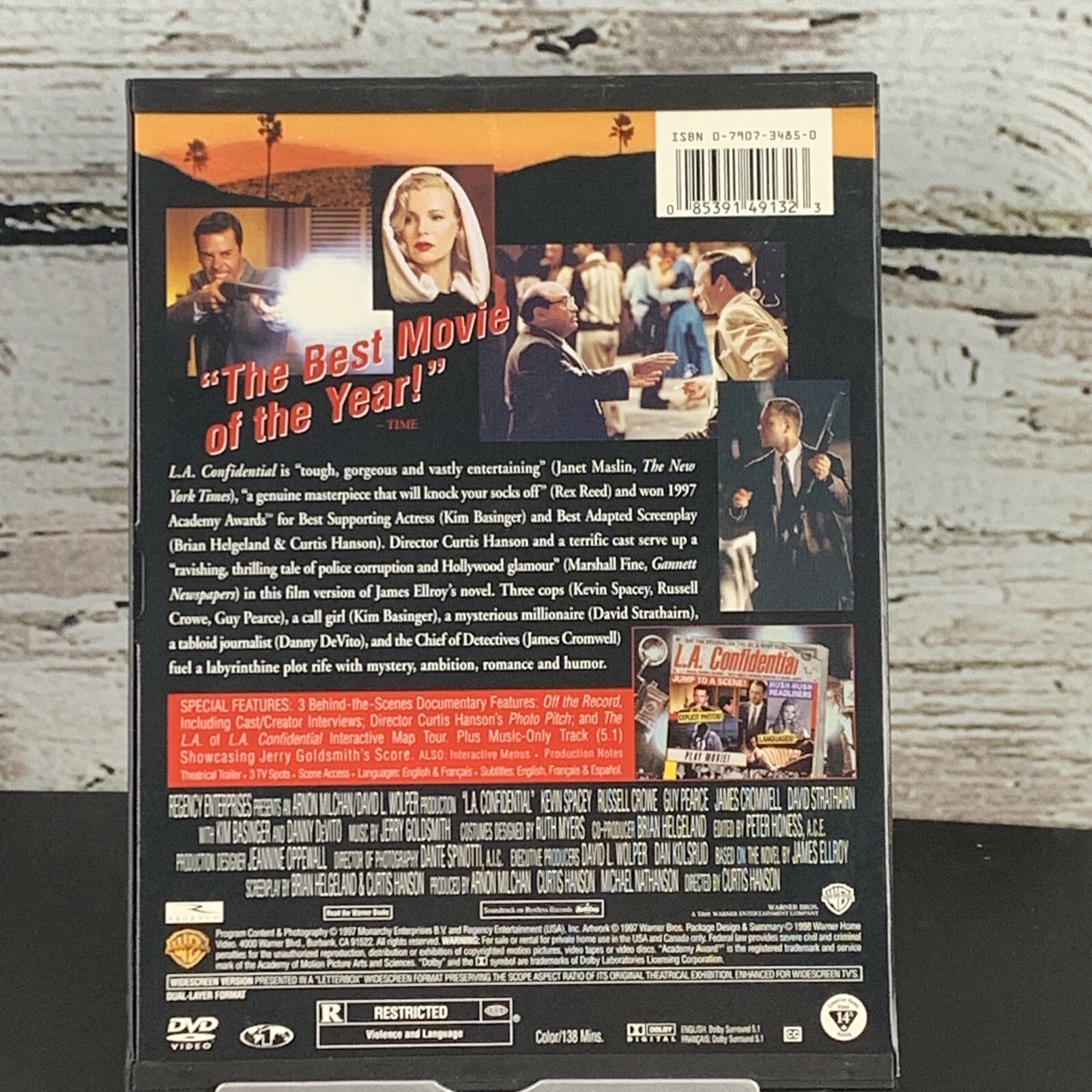 L.A. Confidential (DVD Special Edition 1998) Spacey, Russell Crowe, Kim Basinger