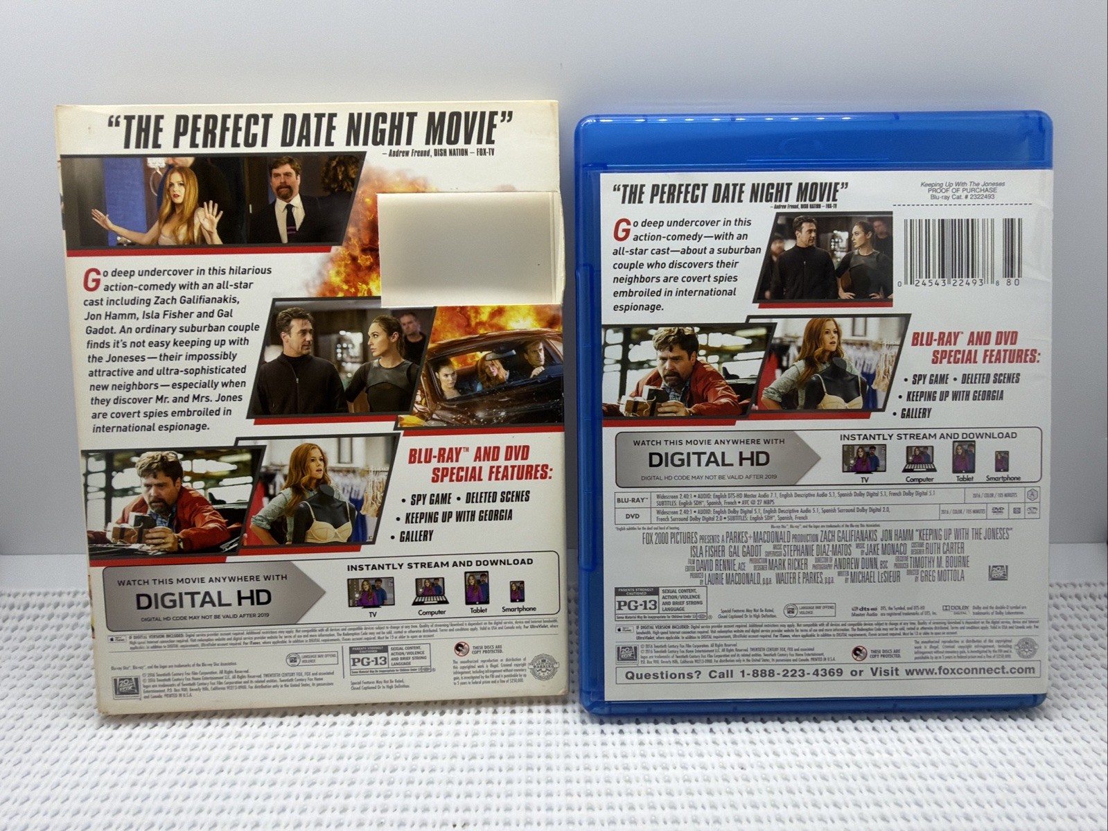 Keeping Up with the Joneses (Blu-ray, 2016) W/ Slipcover