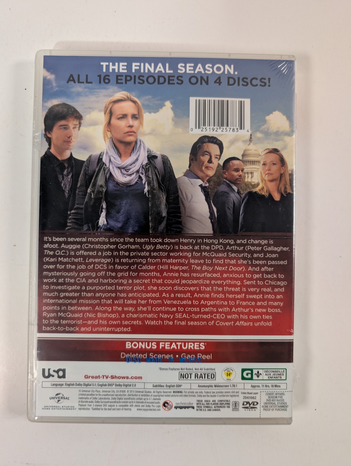 Covert Affairs: Season Five (The Final Season) (DVD, 2014)