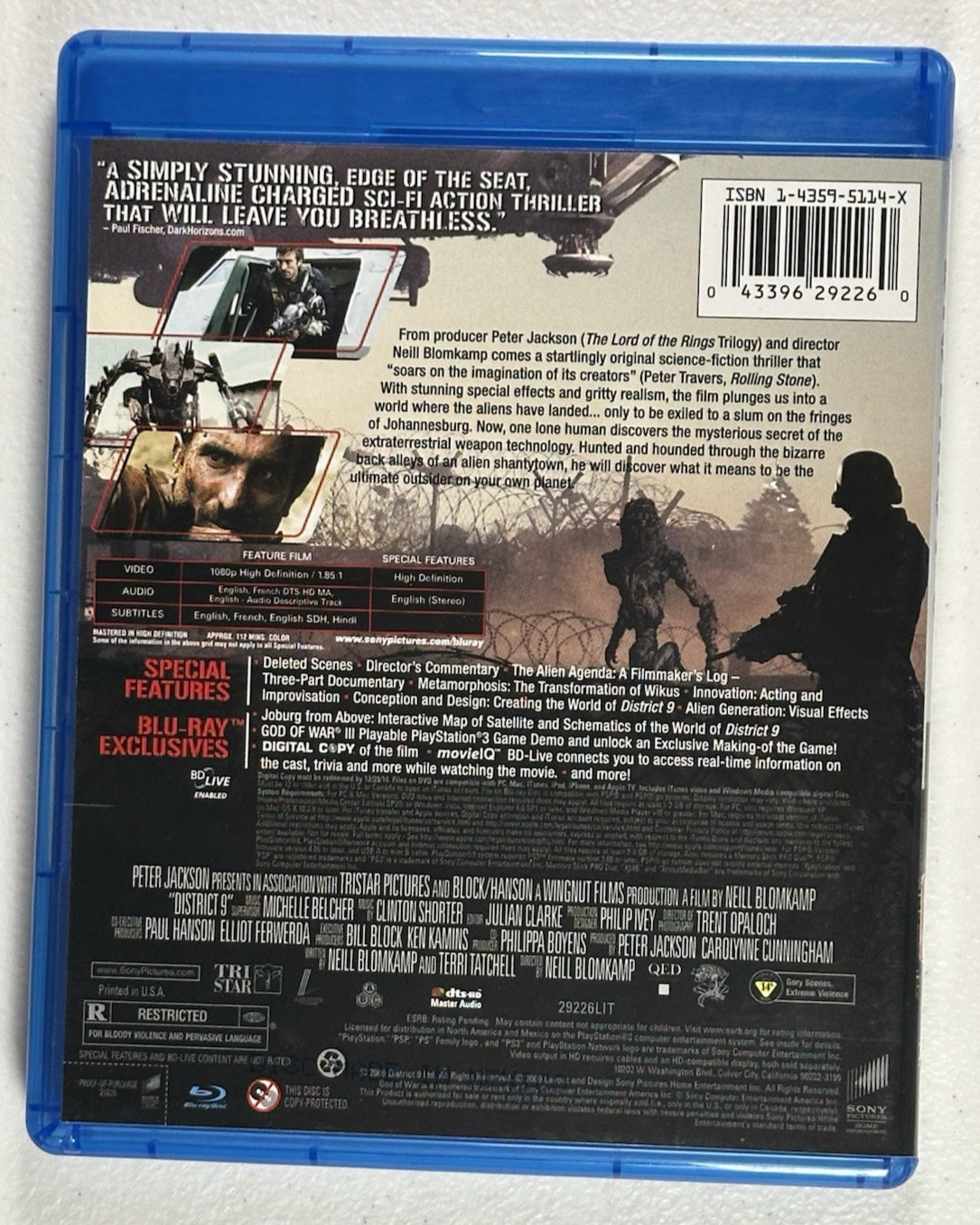 District 9 (Blu-ray) Neill Blomkamp