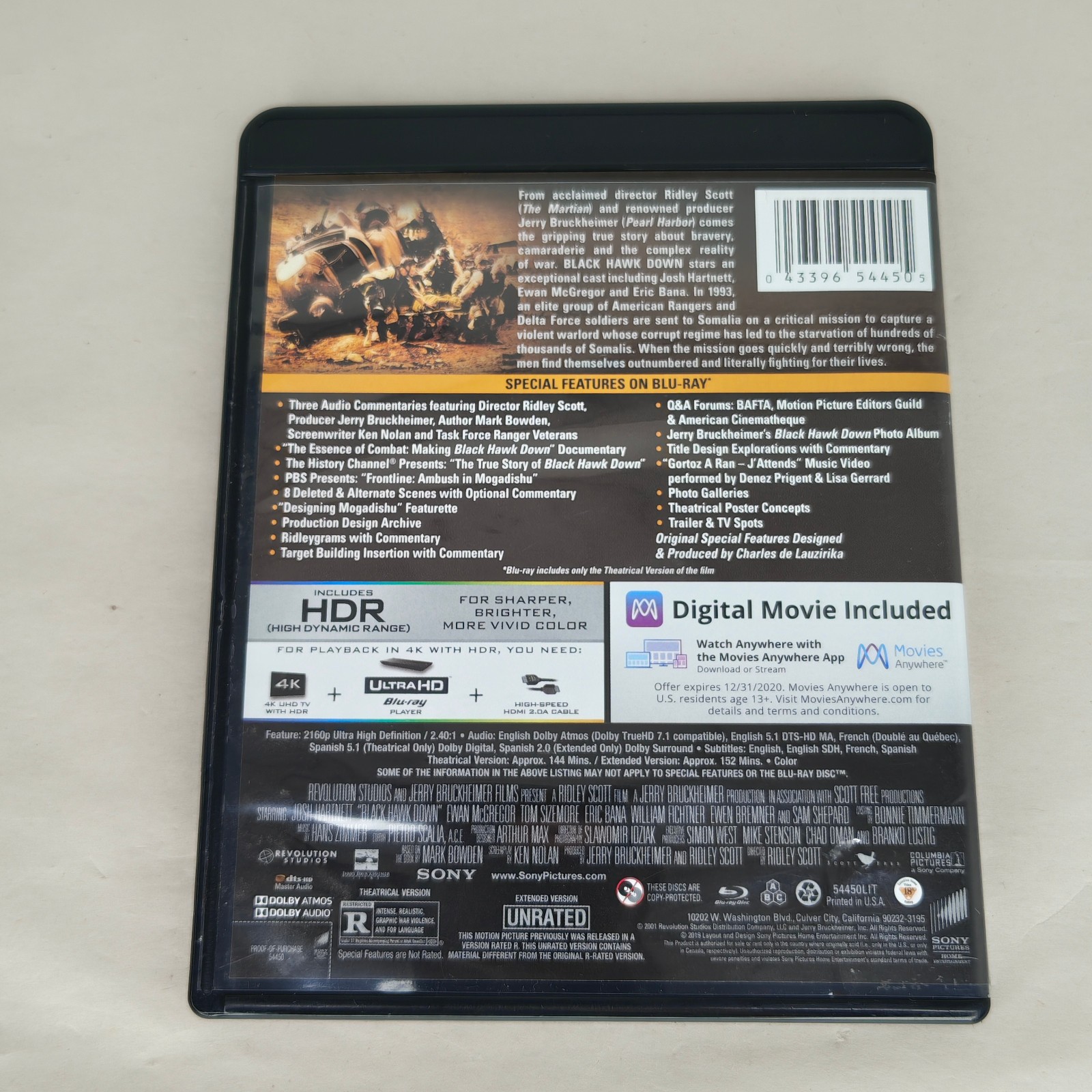 Black Hawk Down (4K Ultra HD Blu-ray Extended Version 2019) Sony Pictures
