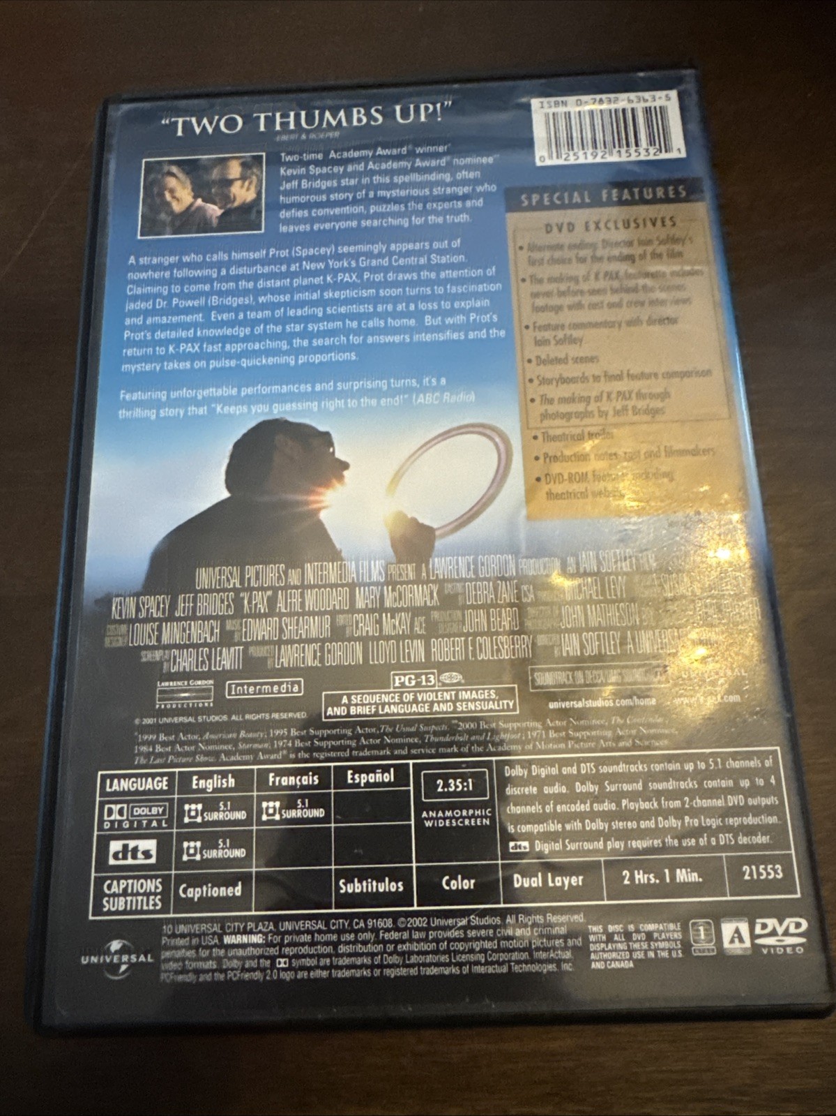 K-Pax (DVD, 2001)