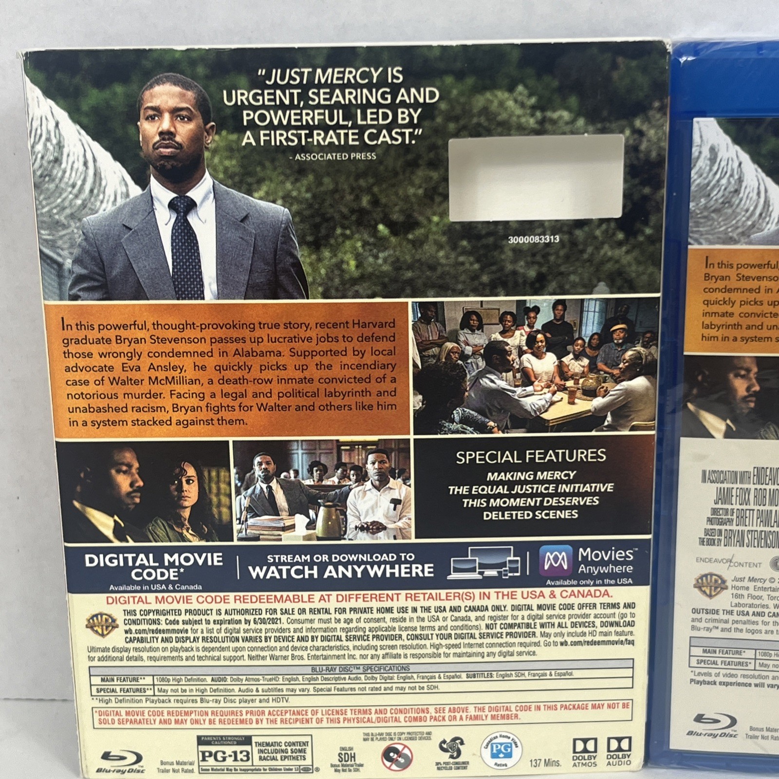 Just Mercy (Blu-ray + Digital code) New, Sealed! w/slipcover – Free Shipping