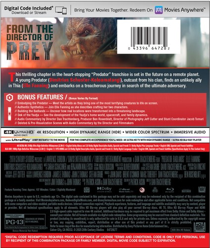 Predator: Badlands [Used Very Good 4K UHD Blu-ray] 4K Mastering, Anamorphic, D