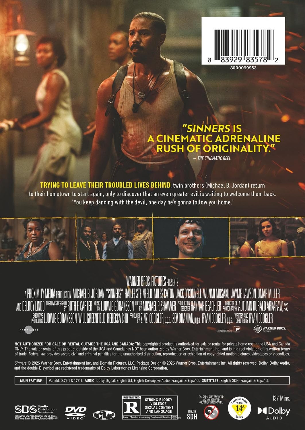 Sinners (DVD) (DVD) Audrene Ward-Hammond Jack O’Connell Michael B. Jordan