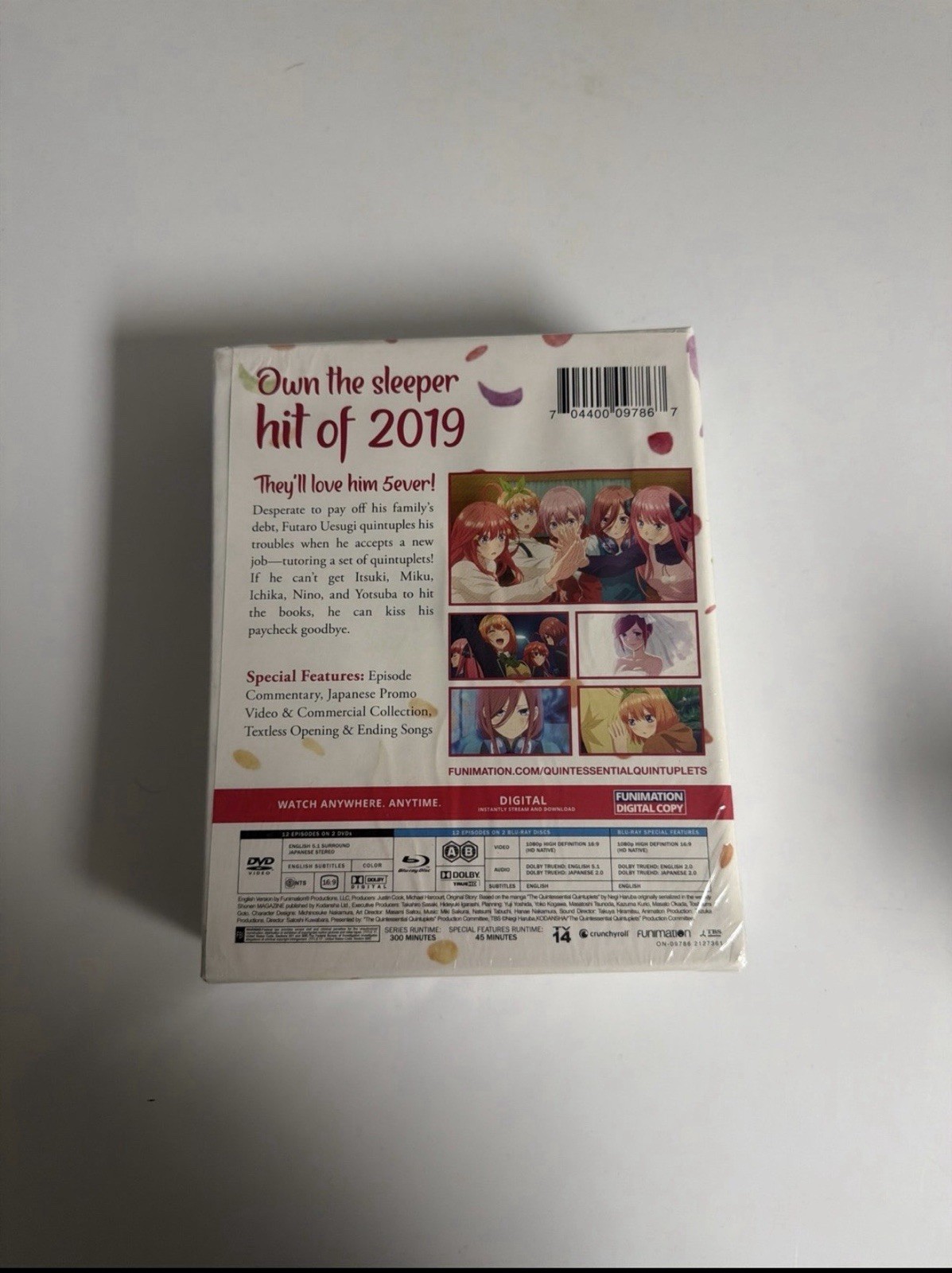 The Quintessential Quintuplets Anime Blu-ray Season 1, New Sealed