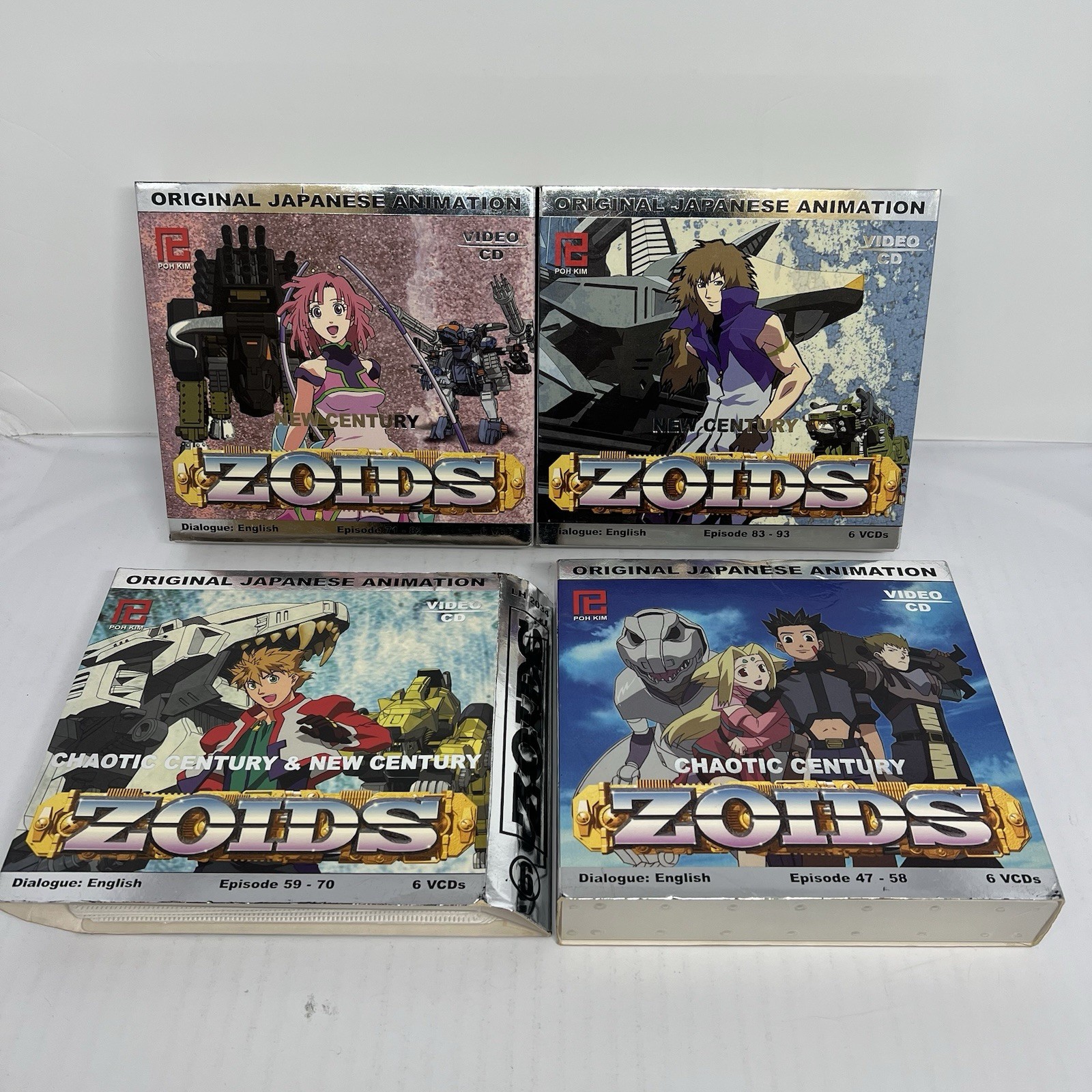 Zoids DVD Lot Chaotic Century / New Century – Video CD Wallets 1:15 1:16 Poh Kim