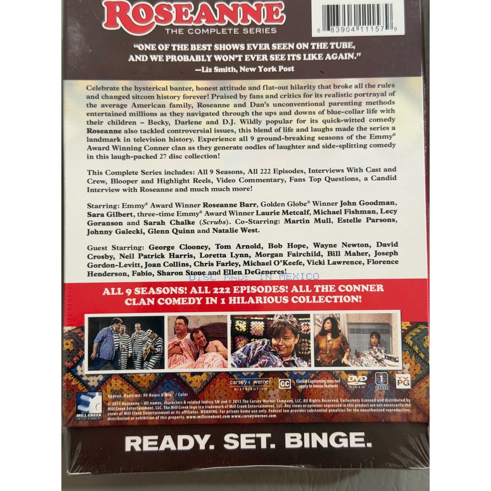 Mill Creek Roseanne Complete Series DVD Box Set 27-Disc Red Sealed Sitcom
