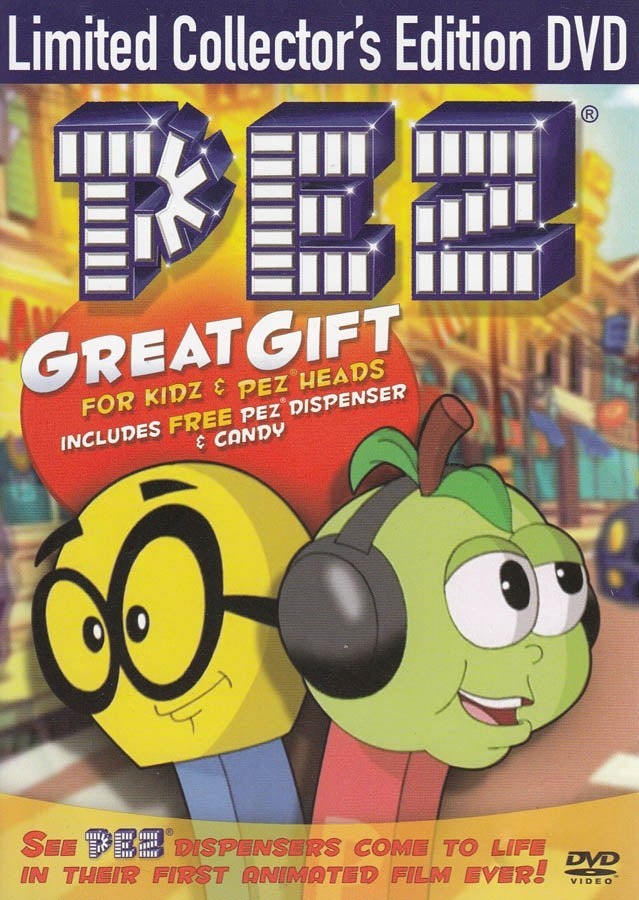 Pez (DVD, 2008) New, PEZ Dispenser, and Candy (Candy Made in 2007, Do NOT Eat)