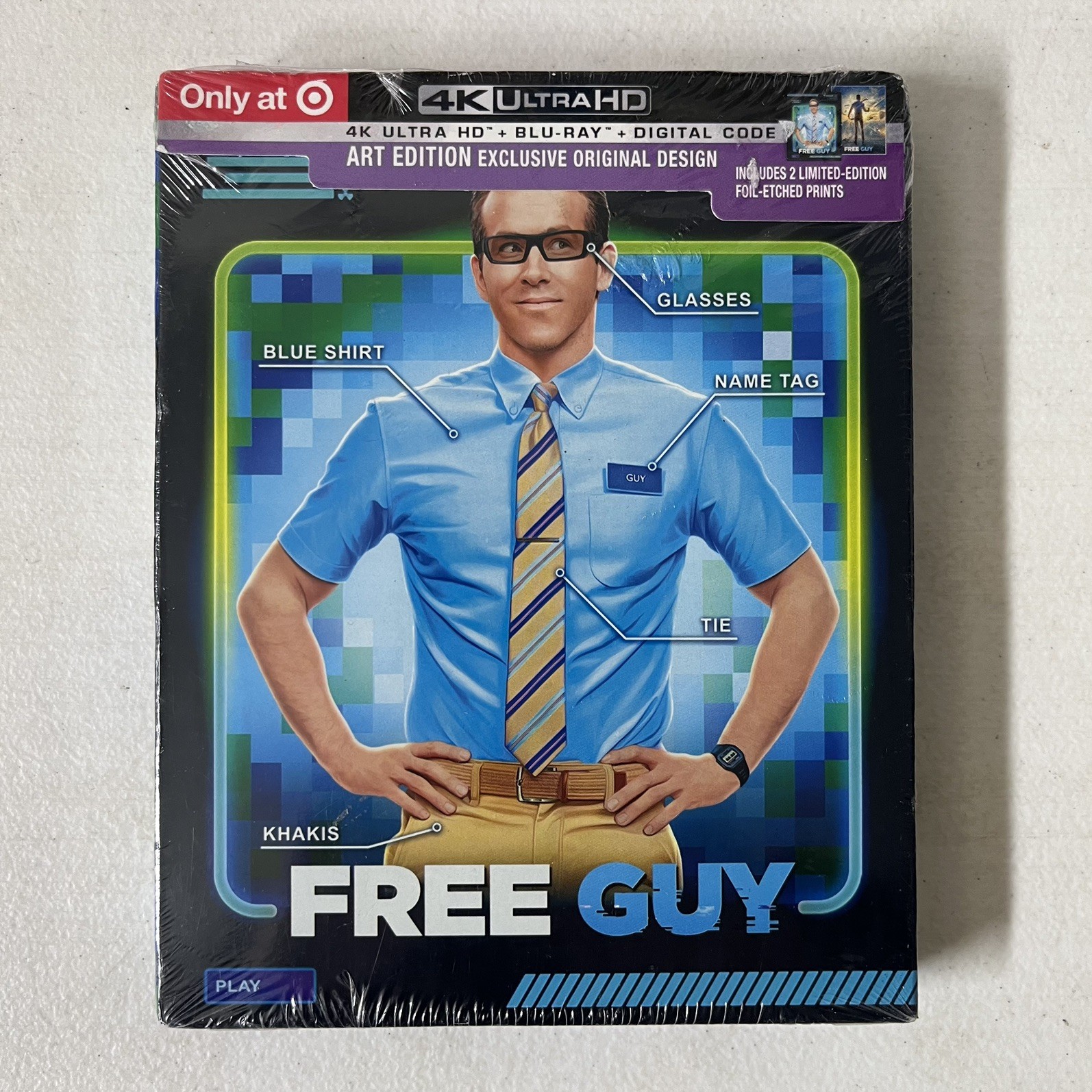 Free Guy “Target Exclusive” 4K Ultra HD + Blu-ray Ryan Reynolds Brand New Sealed