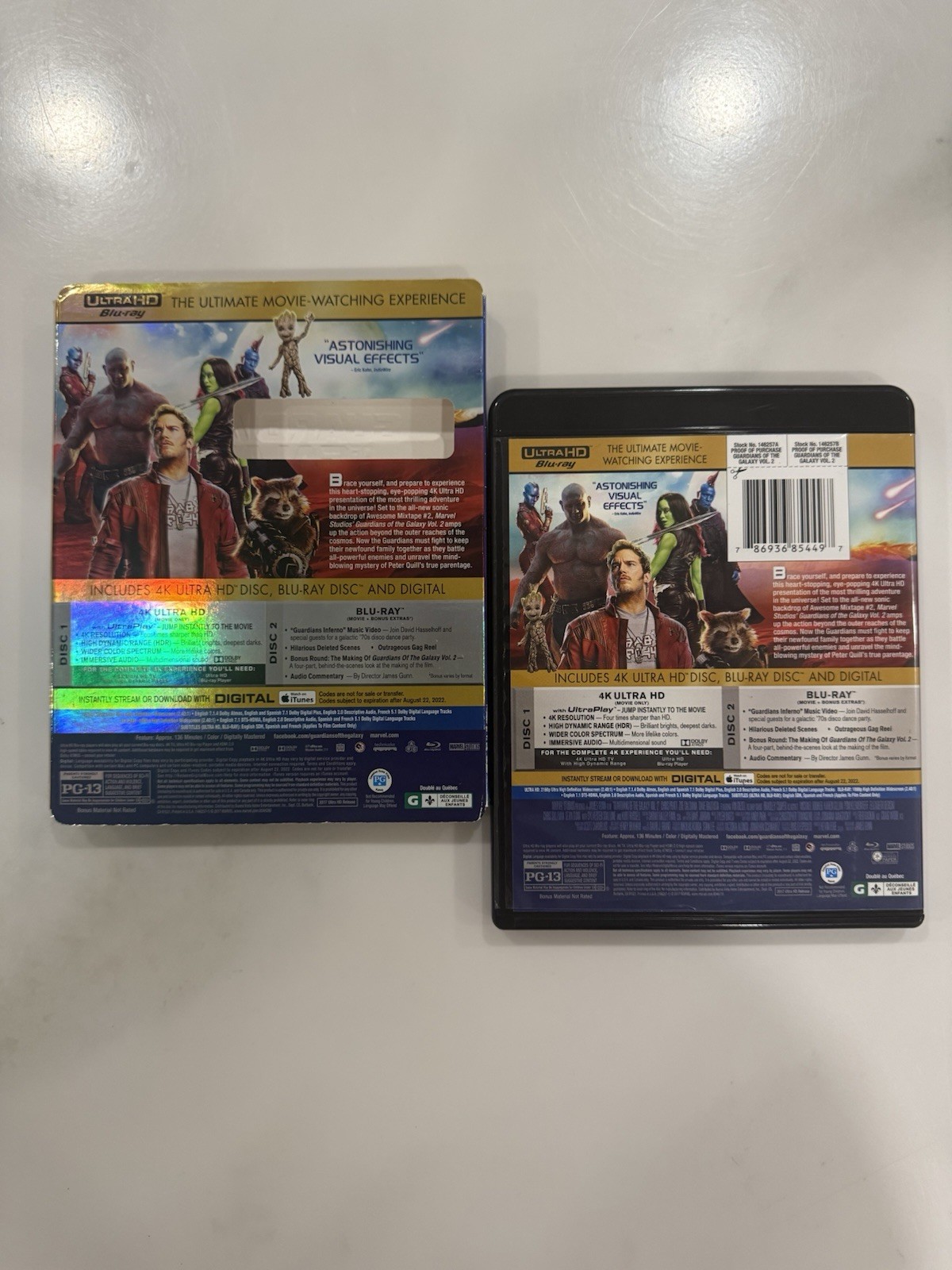 Marvel Guardians of the Galaxy Vol 1 2 3 SLIPCOVERS (4K UHD + Blu-ray) *📦 SHIP*