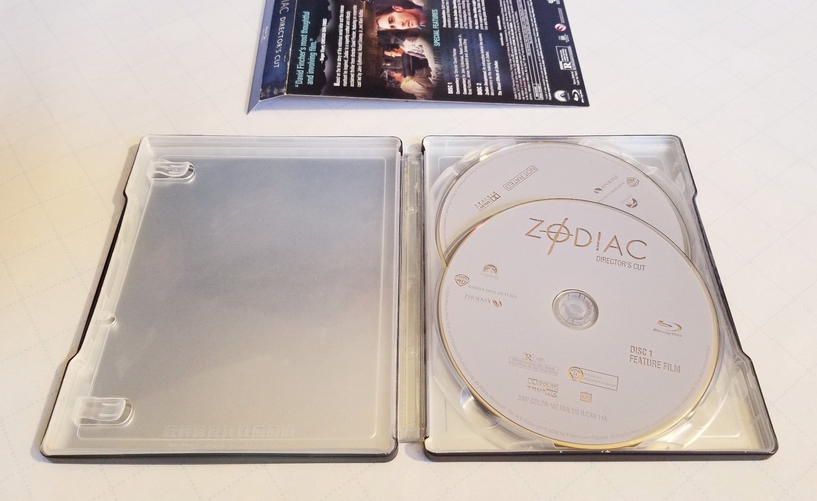 Zodiac Steelbook Director’s Cut (Blu-ray) MINT DISCS 2007 Fincher