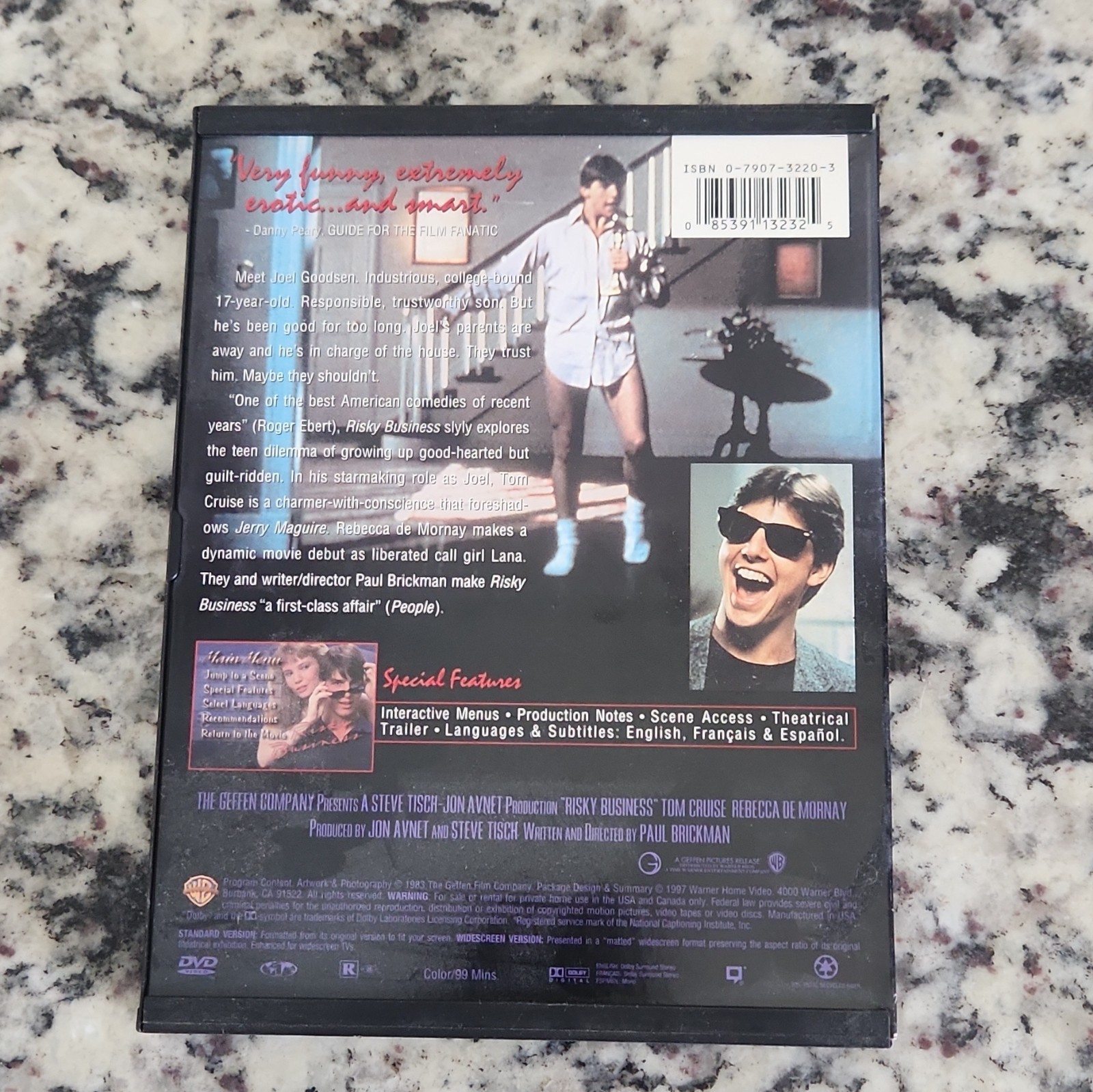 Warner Home Video Risky Business DVD R Tom Cruise De Mornay Brickman 99m