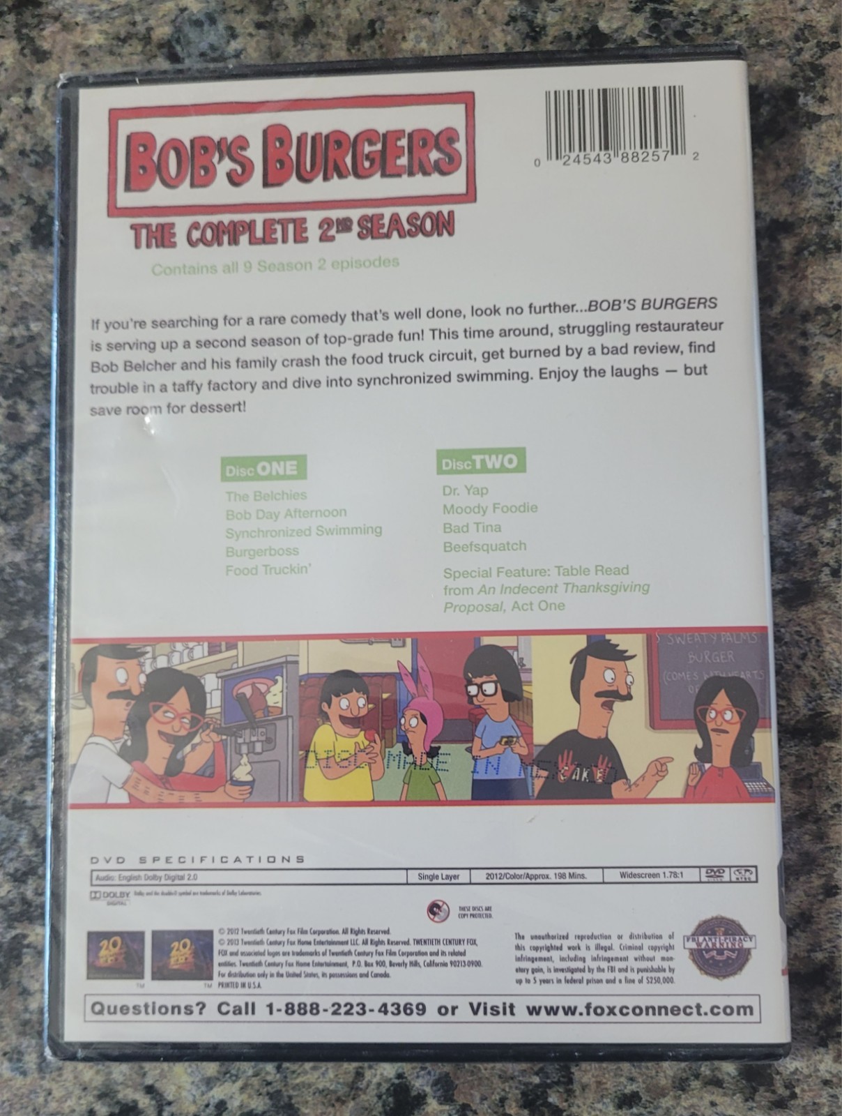 Bob’s Burgers: The Complete 2nd Season 2 (2013 DVD) NEVER TRUST STOCK PHOTOS