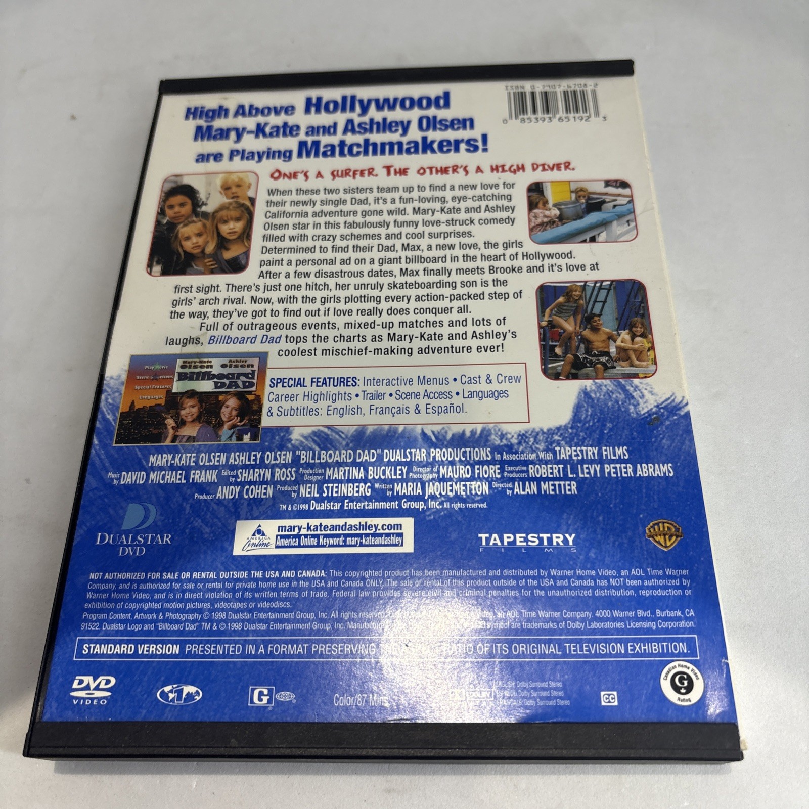 Billboard Dad (DVD, 1998) Snap Case Tested