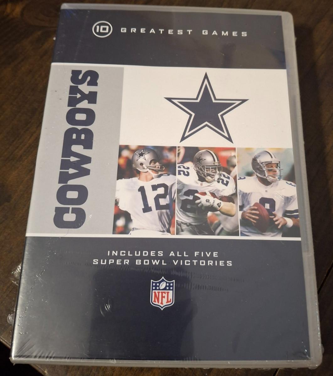 NFL: Dallas Cowboys 10 Greatest Games (DVD 10 Disc Box Set) Football Super Bowl