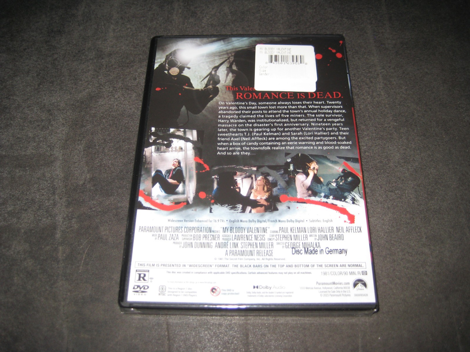 MY BLOODY VALENTINE (DVD 2020) BRAND NEW – RATED R – WIDESCREEN – HORROR – DRAMA