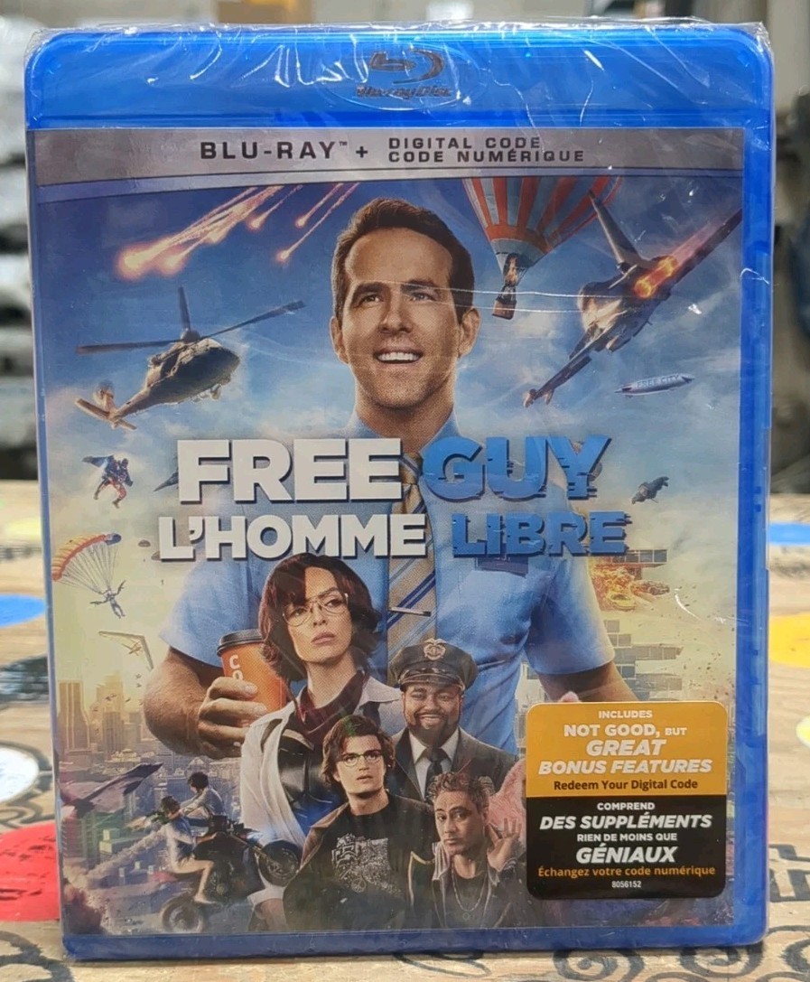 Free Guy (Blu-ray + Digital 2021 Ryan Reynolds. BRAND NEW IN SHRINKWRAP