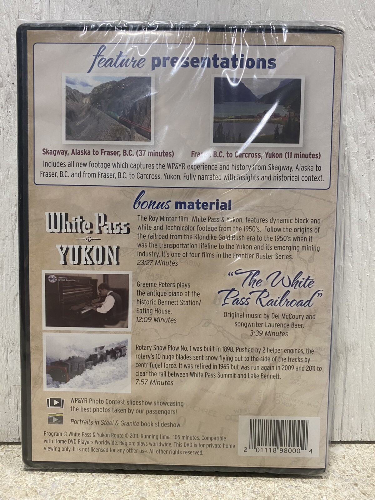 The White Pass Journey – Yukon & White Pass (DVD) 2011 105 Minutes New Sealed